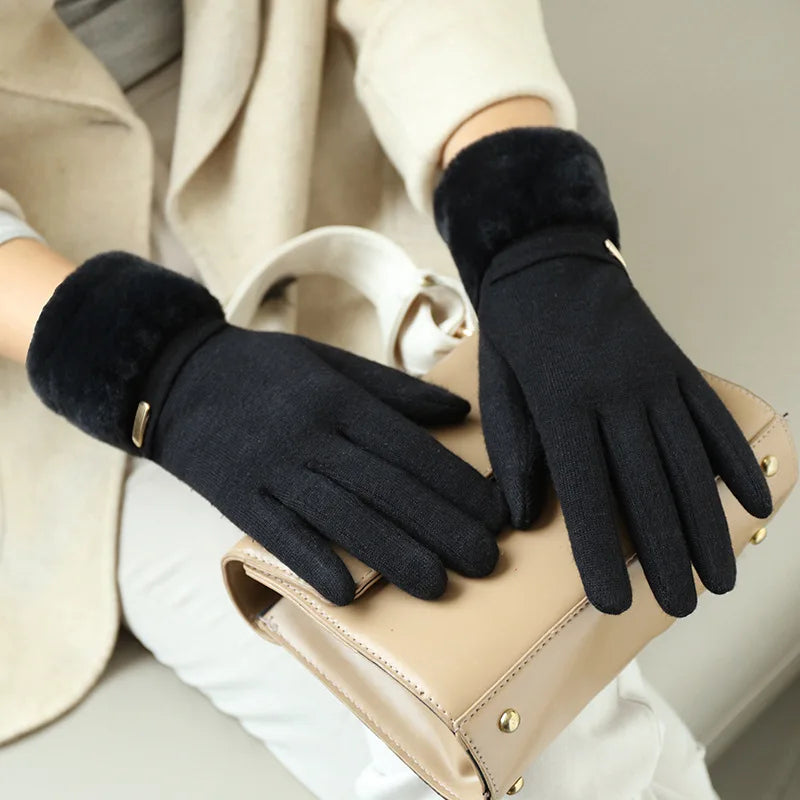  Faux Fur Gloves (Black)、mySite、merchandisen