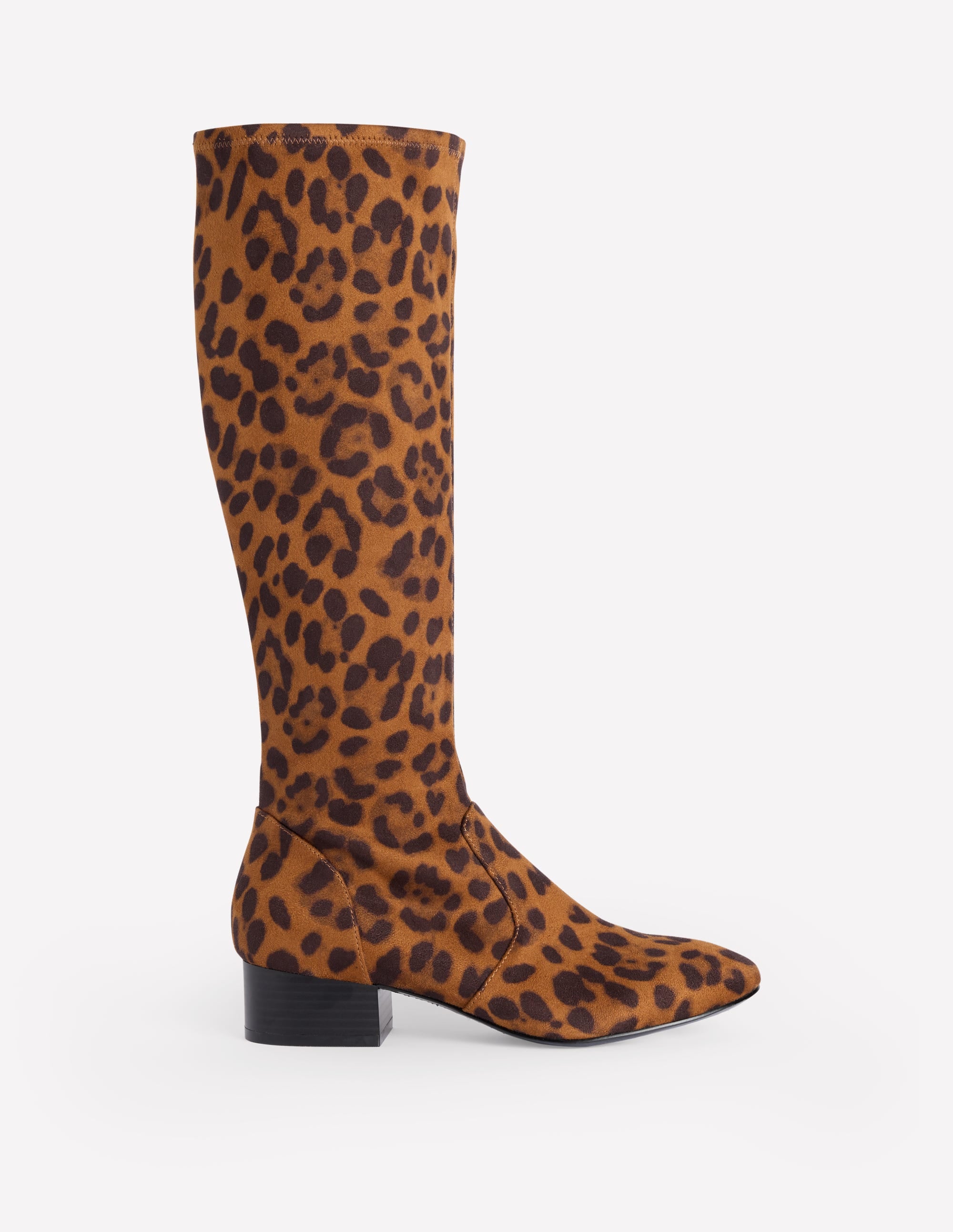  Flat Stretch Knee Boots-Leopard、mySite、ashleygrahame