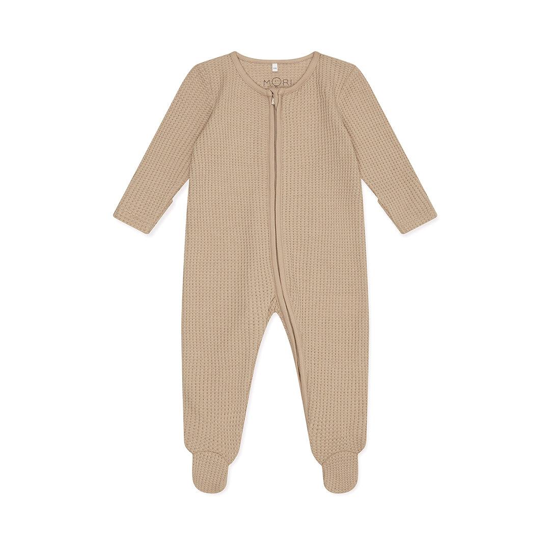  MORI Waffle Two Way Zip-Up Sleepsuit - Taupe、mySite、merchandisen