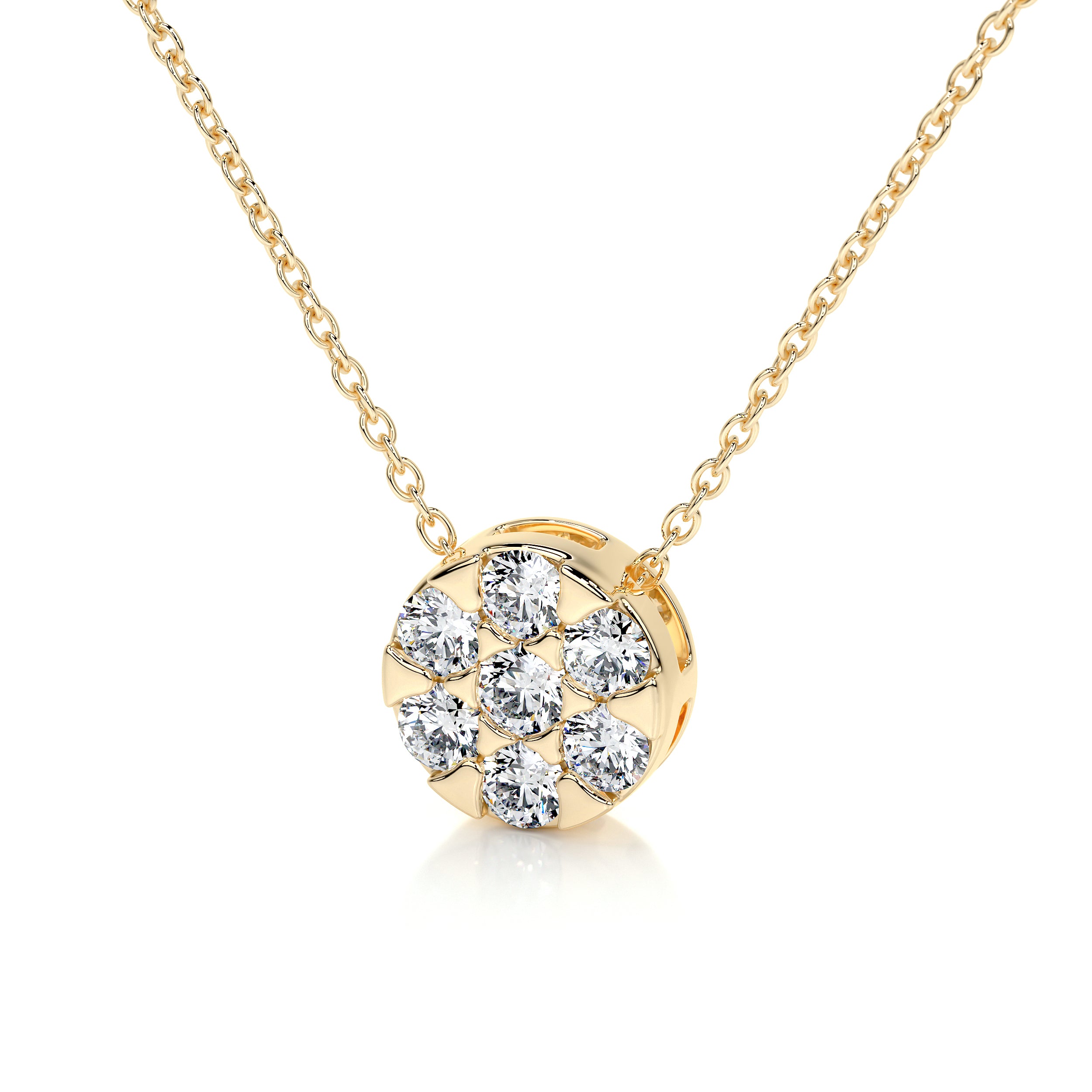 Josie Lab Grown Diamond Pendant (0.50 Carat) -18K Yellow Gold、mySite、hinf8tx79