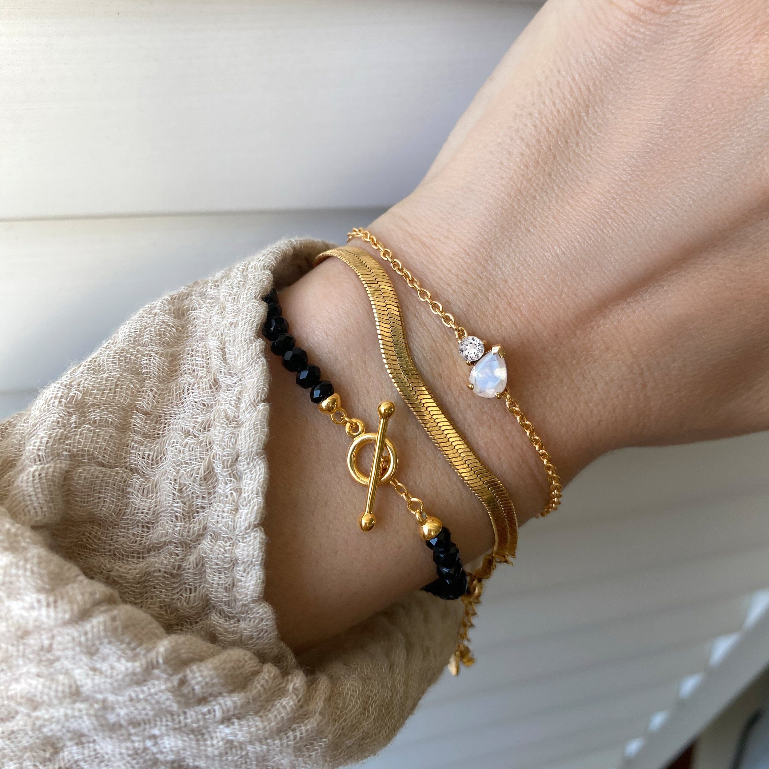 Plain Metal Wristlet - Herringbone Bracelet、mySite、hinf8tx79