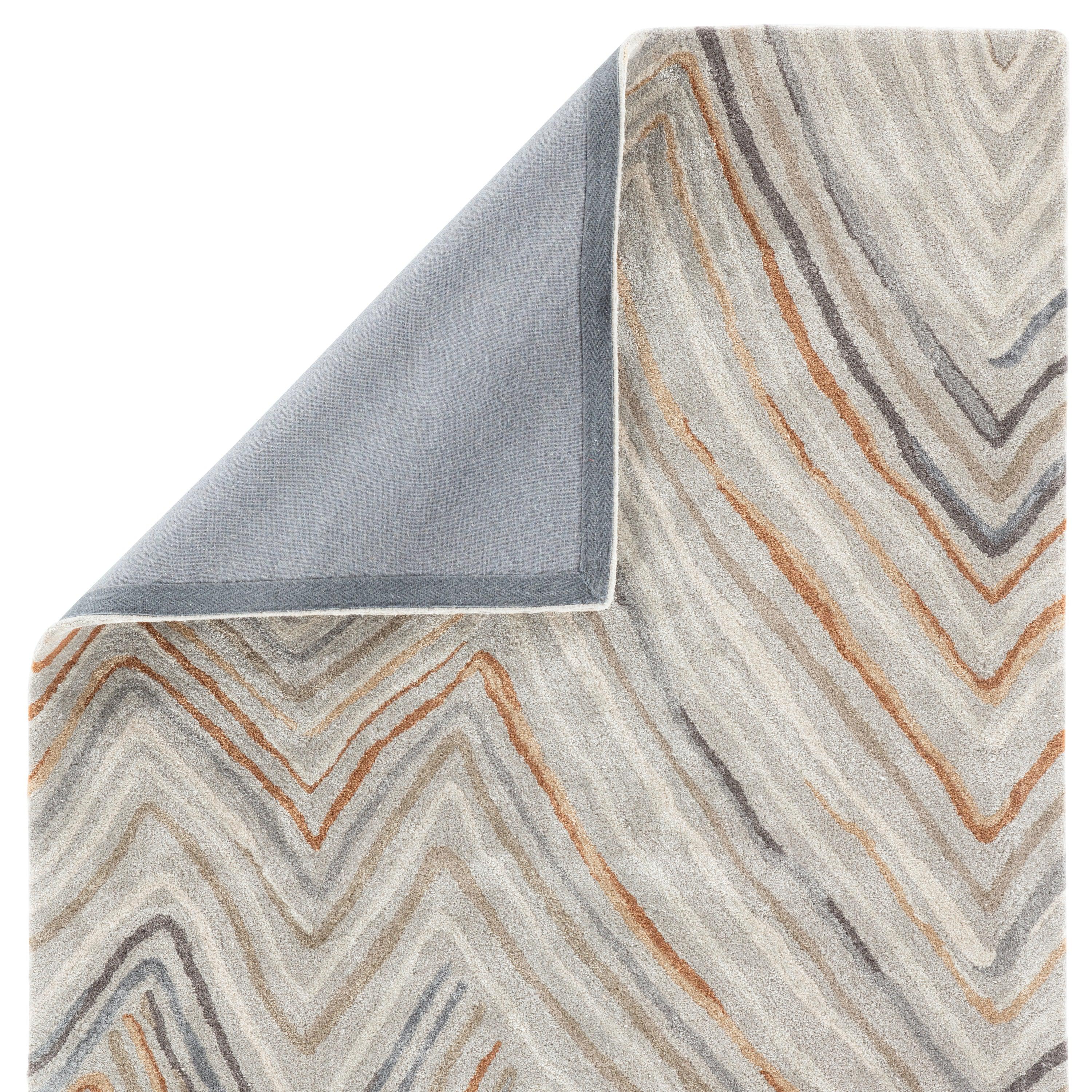 Sadie Handmade Chevron Orange Gray Area Rug、mySite、gigharbornorthrealestate