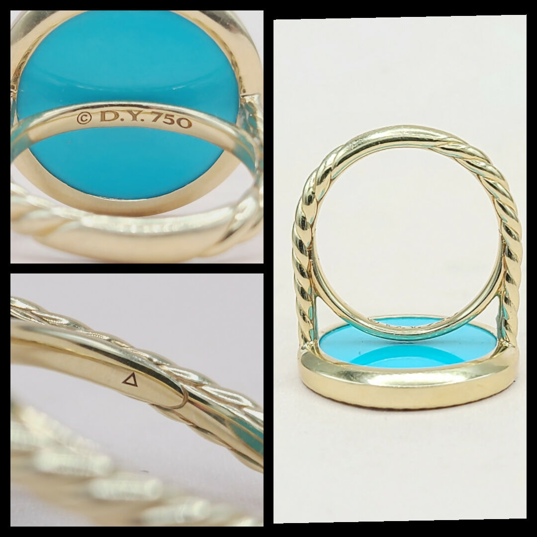 David Yurman Elements Ring Turquoise & Diamond 18K Gold、mySite、hinf8tx79