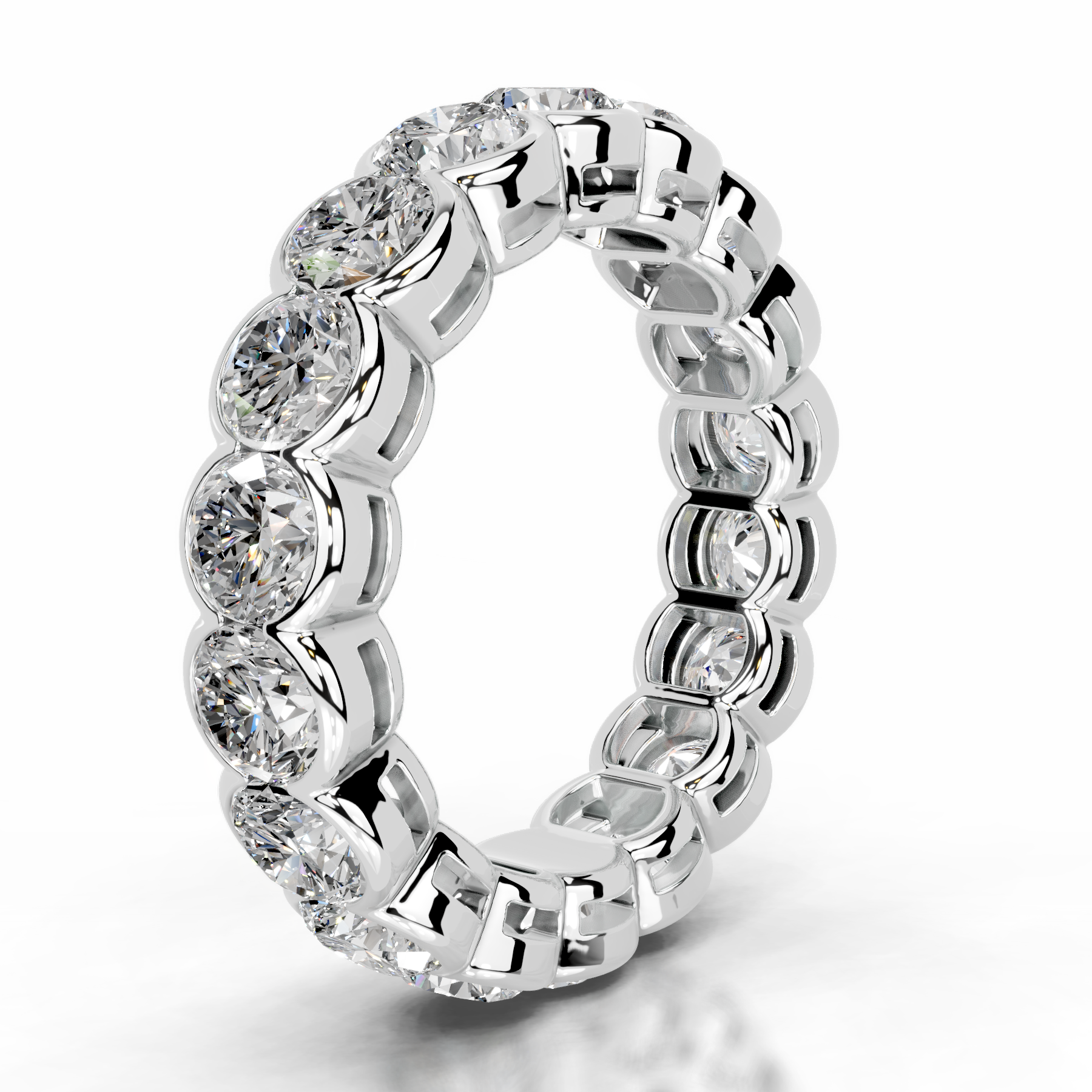 Velinda Diamond Wedding Ring (4 Carat) -14K White Gold、mySite、hinf8tx79
