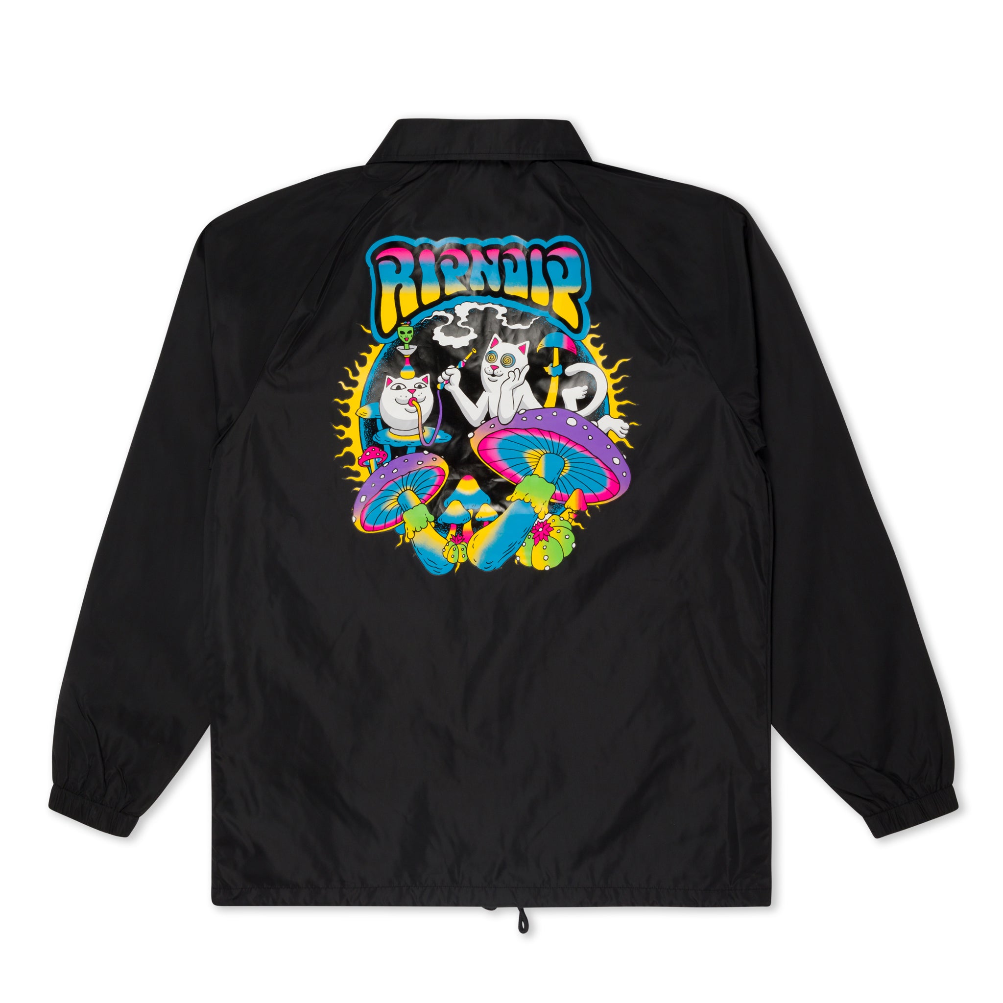  Psychedelic Garden Coach Jacket (Black)、mySite、merchandisen