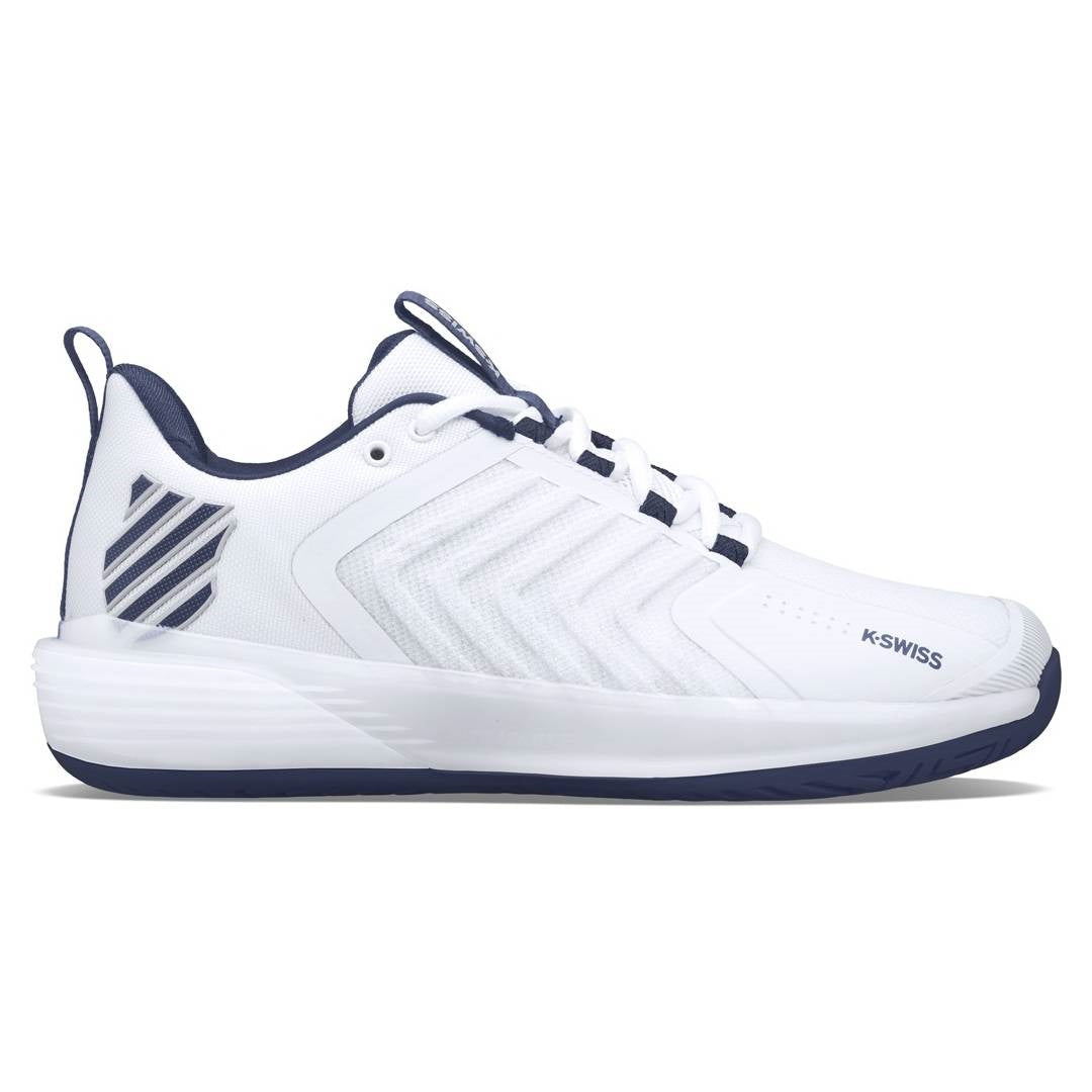 K-Swiss Ultrashot 3 Men's Tennis Shoe (White/Peacoat/Silver)、mySite、neckold