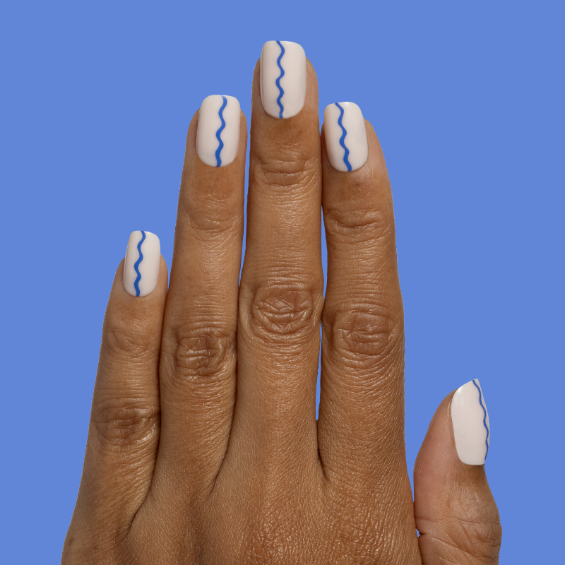 Simple Squiggle - Tab Press-On | Short | Squoval - Part of Set、mySite、solidvoid