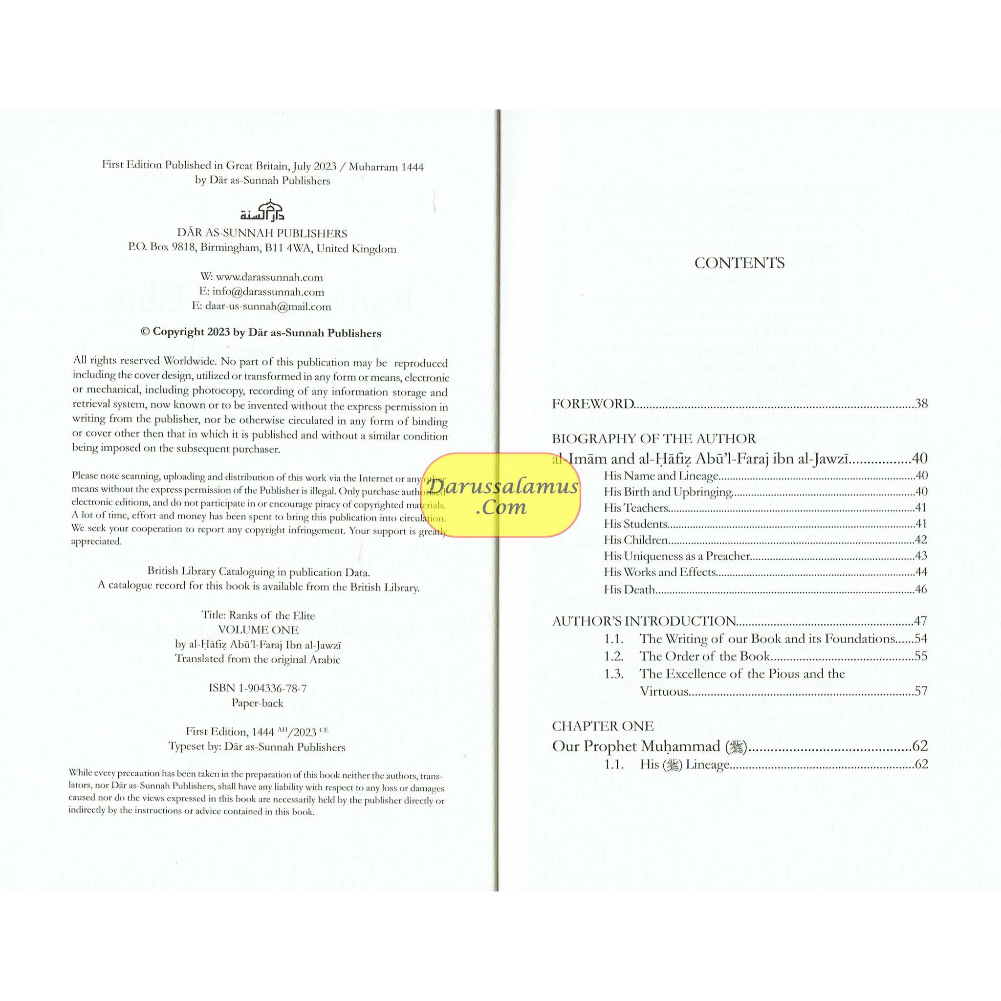 Ranks of The Elite - Volume One By Imam Ibn Jawzi、mySite、topwebapps