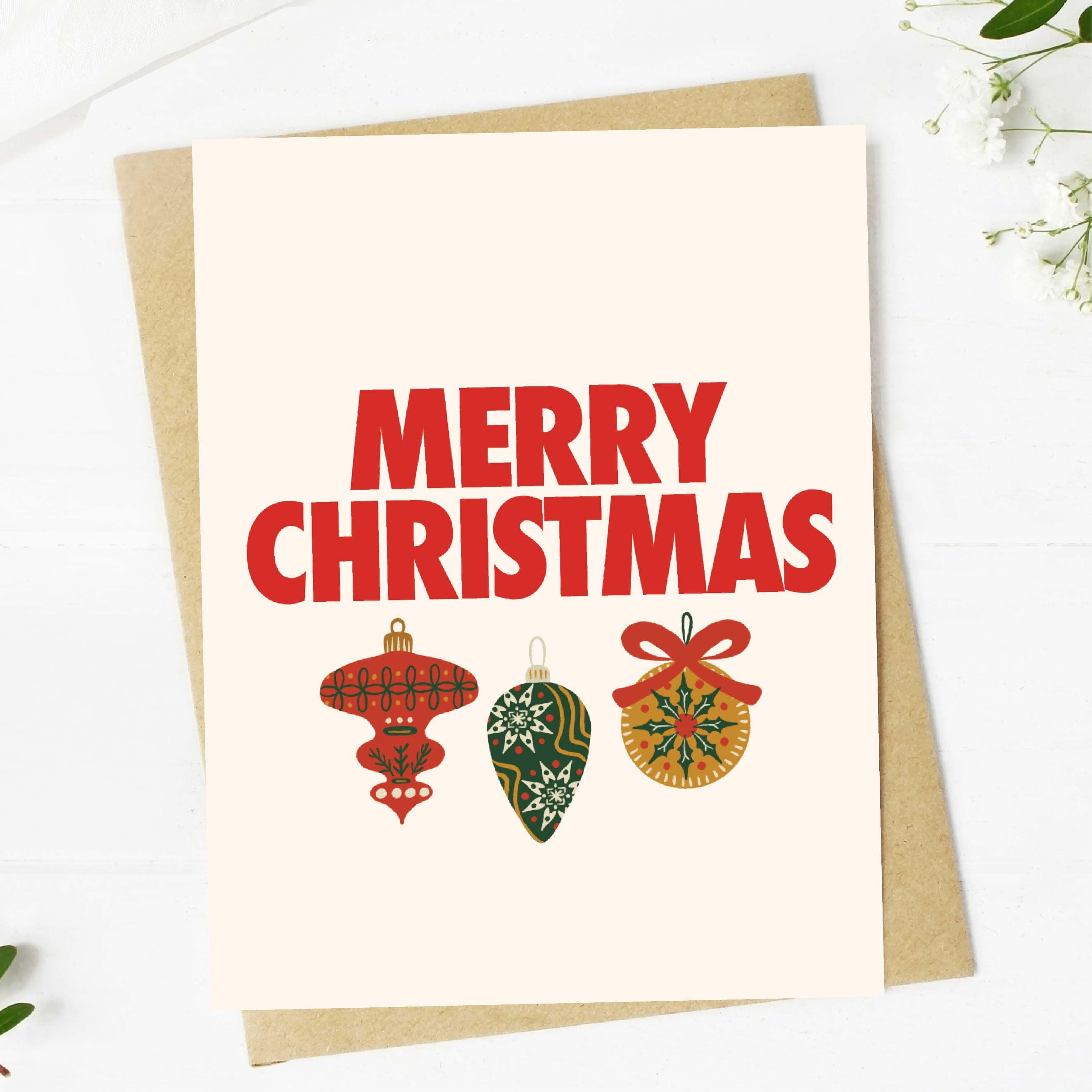  Merry Christmas Christmas Ornaments Greeting Card、mySite、elrpsem3k
