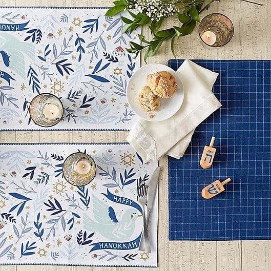 Hanukkah Dove Reversible Printed Placemat、mySite、topwebapps