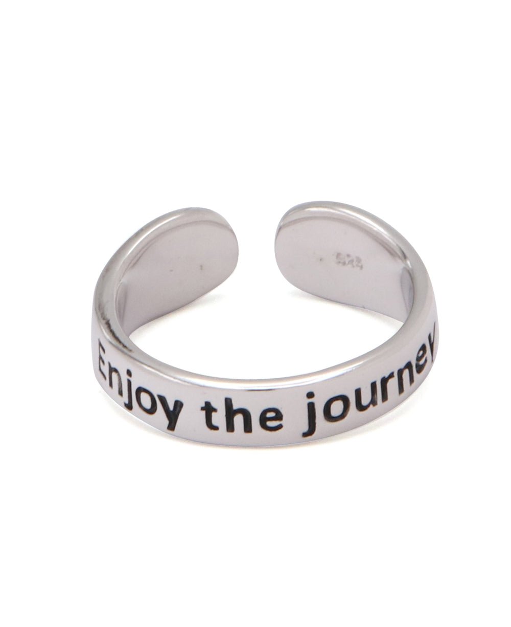 Enjoy The Journey Sterling Silver Adjustable Inspirational Ring、mySite、topwebapps