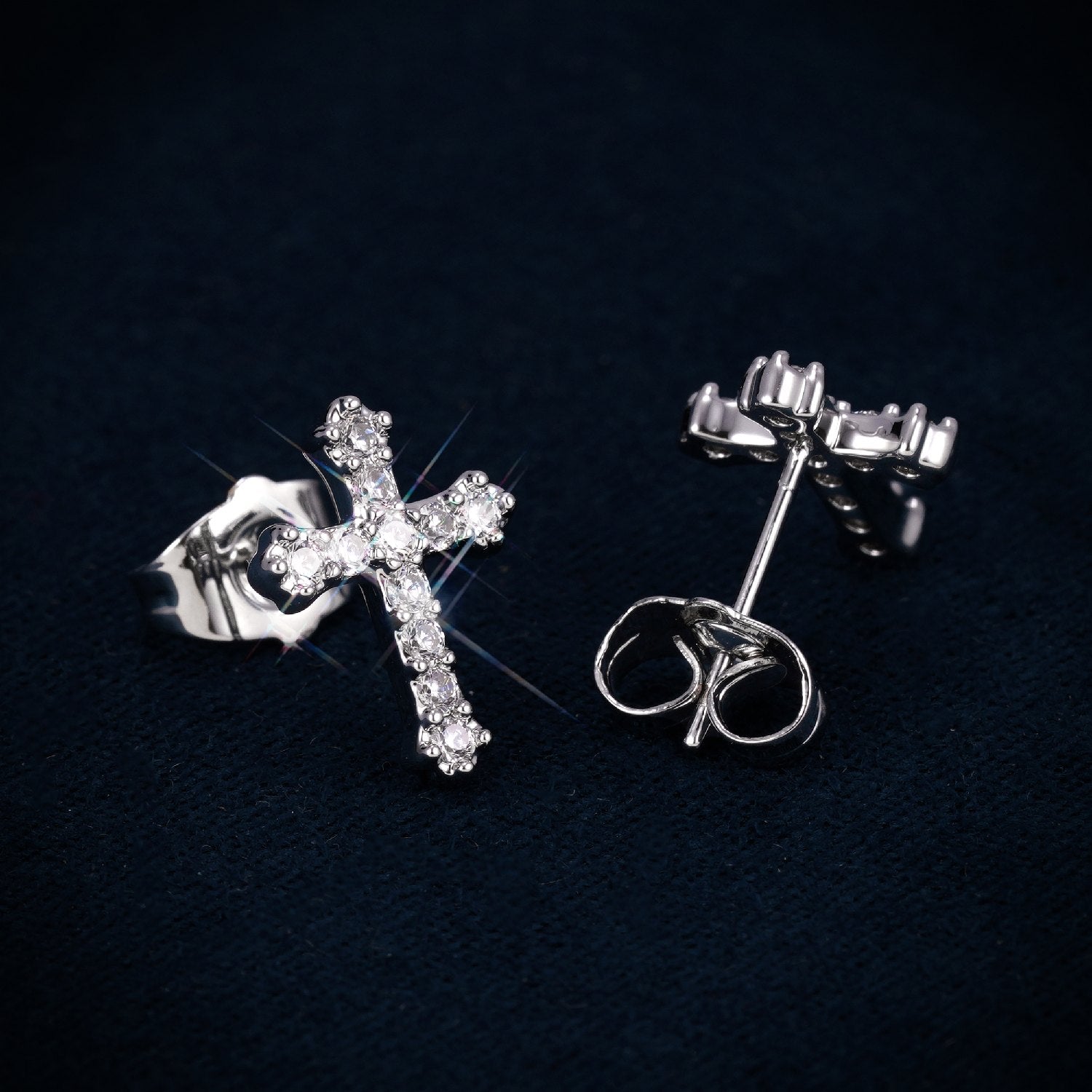 VVS Cross Earrings 14K Gold、mySite、hinf8tx79