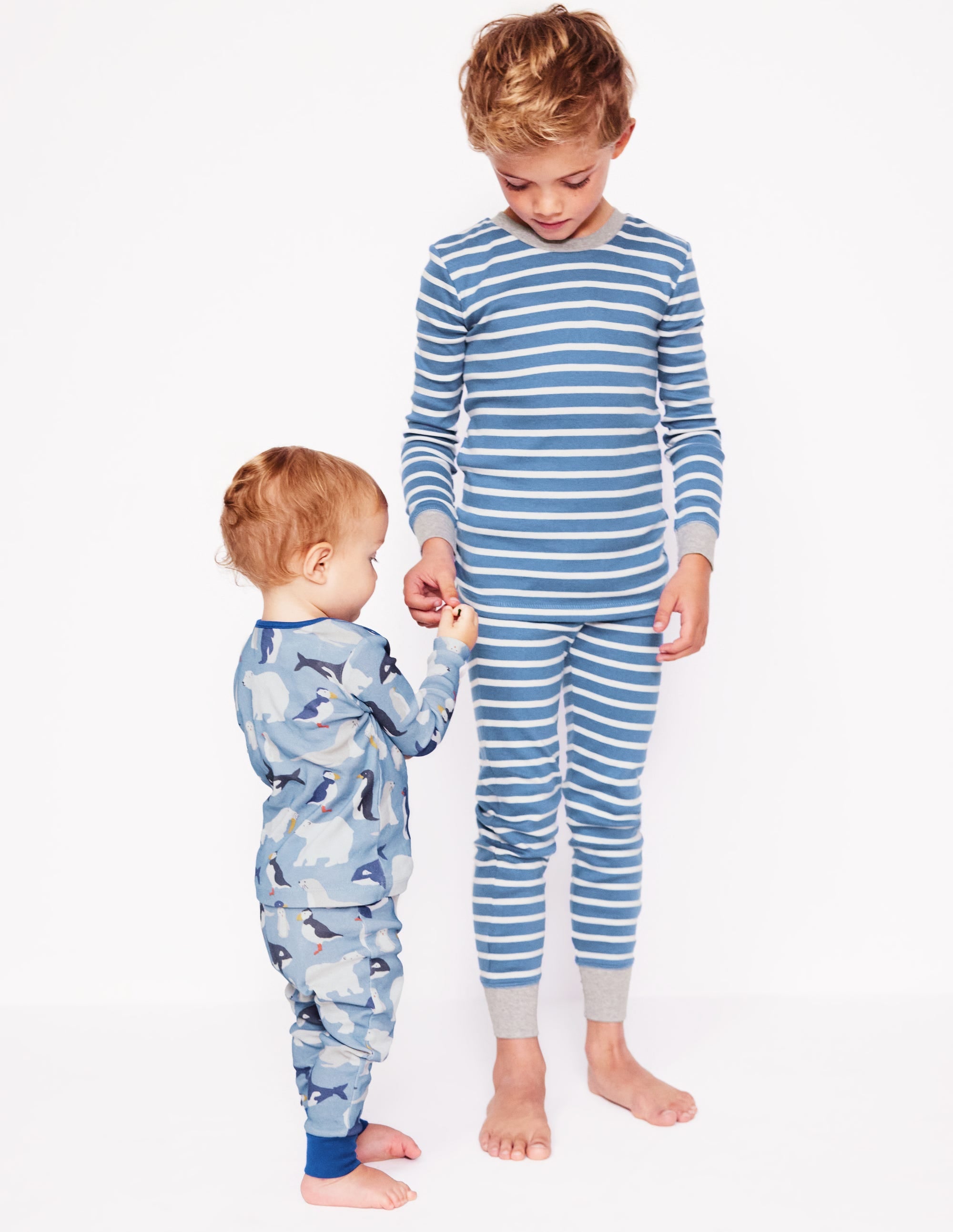  Snug Twin Pack Pyjamas-Blue Artic Animals and Stripe、mySite、ashleygrahame