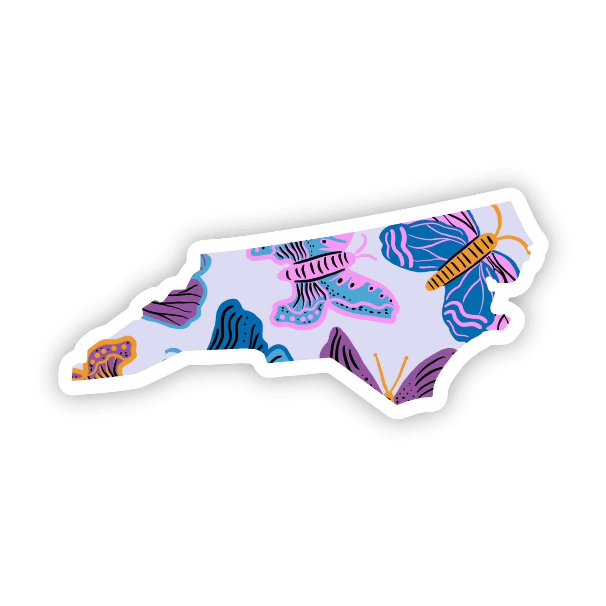  North Carolina Sticker - Moth & Butterfly、mySite、ghnorth