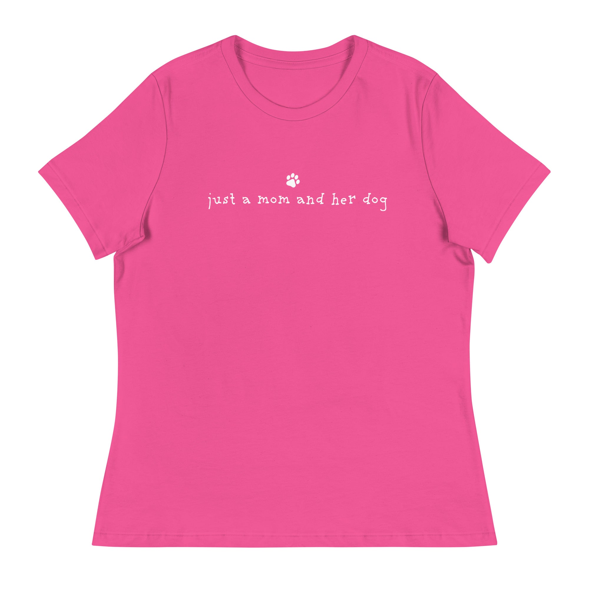 Just A Mom & Her Dog Women's Relaxed T-Shirt、mySite、camillekostekn