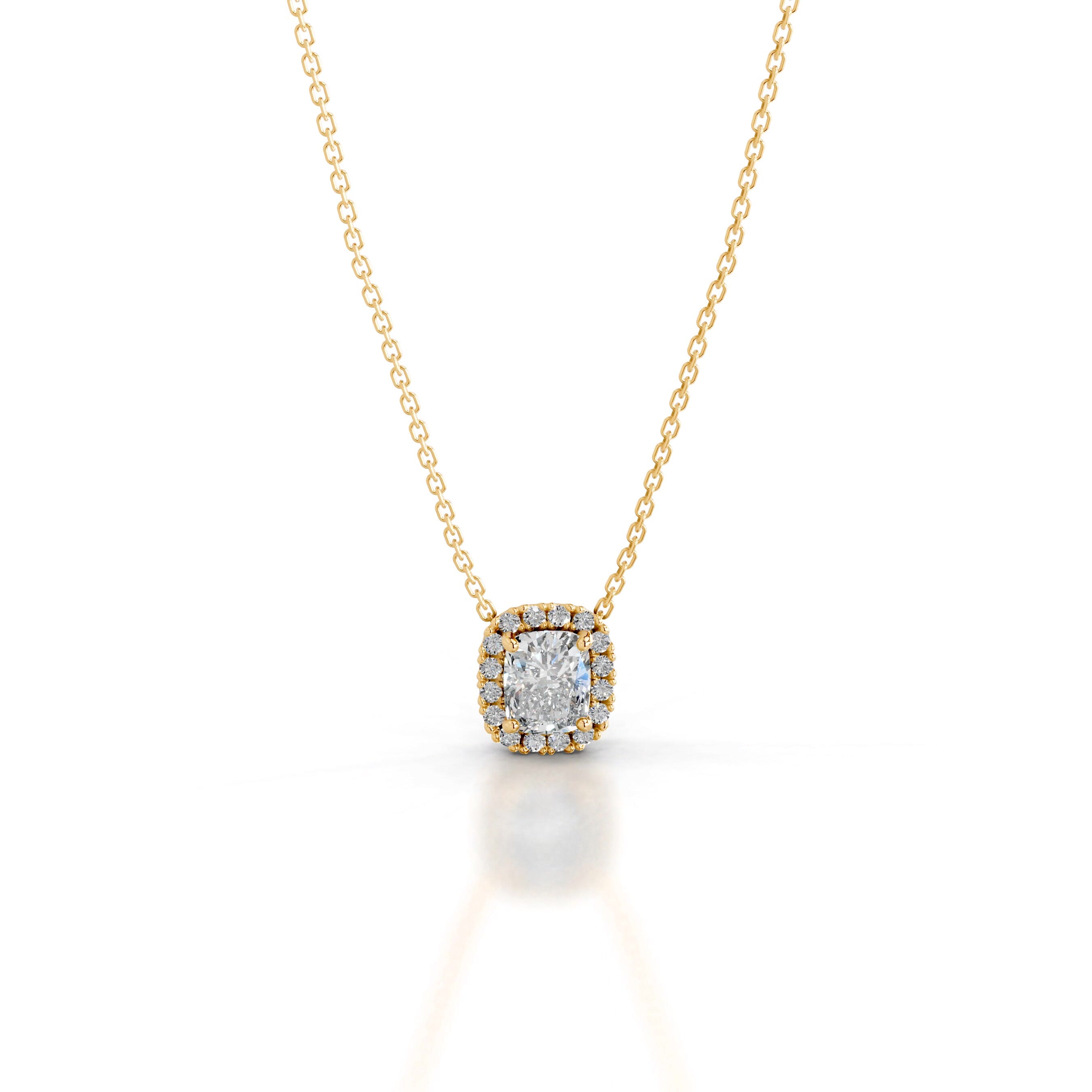 Manon Diamond Halo Pendant - 18K Yellow Gold、mySite、hinf8tx79
