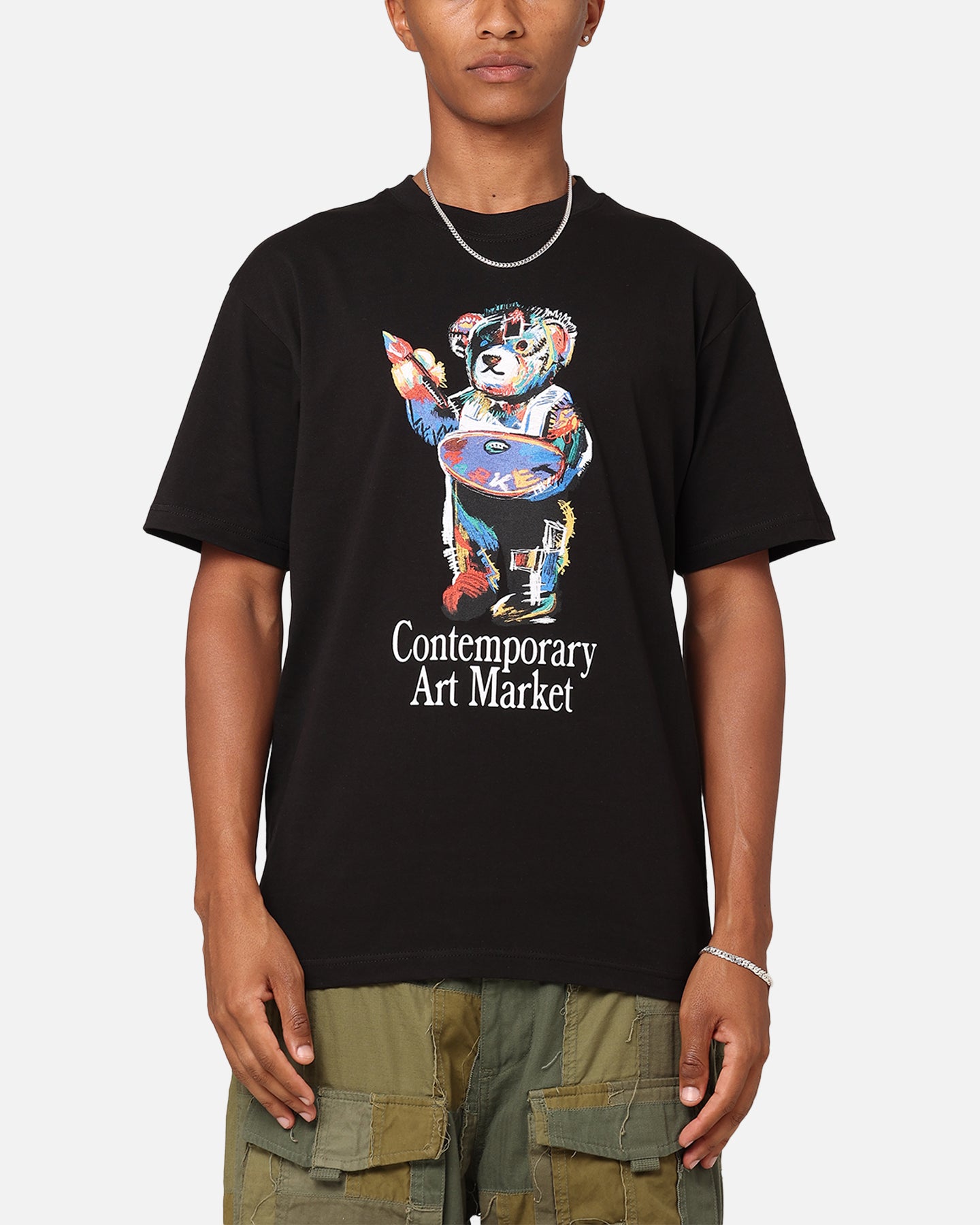 Market Art Market Bear T-Shirt Black、mySite、zt4zffjzw