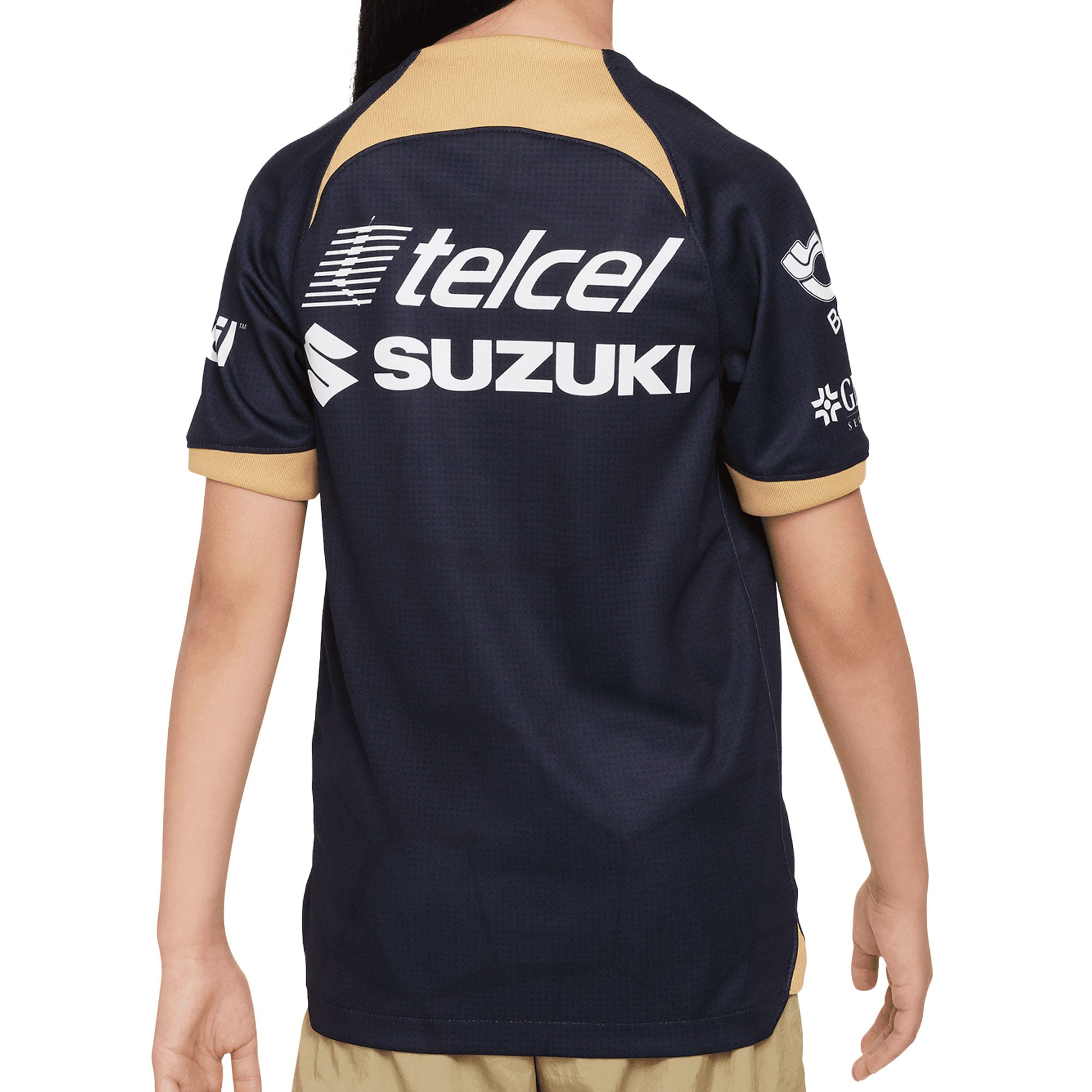 Nike Kids Pumas UNAM 2023/24 Away Jersey Navy/Gold、mySite、noshort