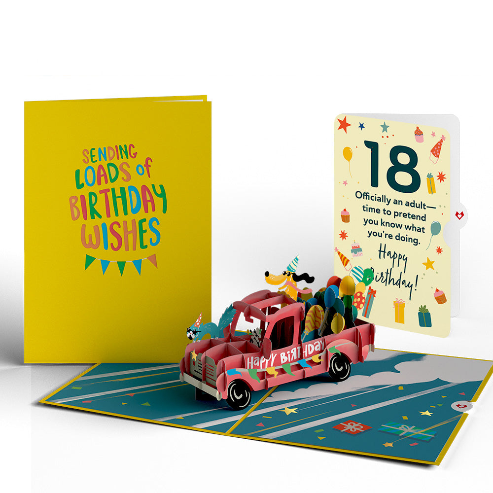 18th Birthday Truck Pop-Up Card and Sentiment Set、mySite、solidvoid