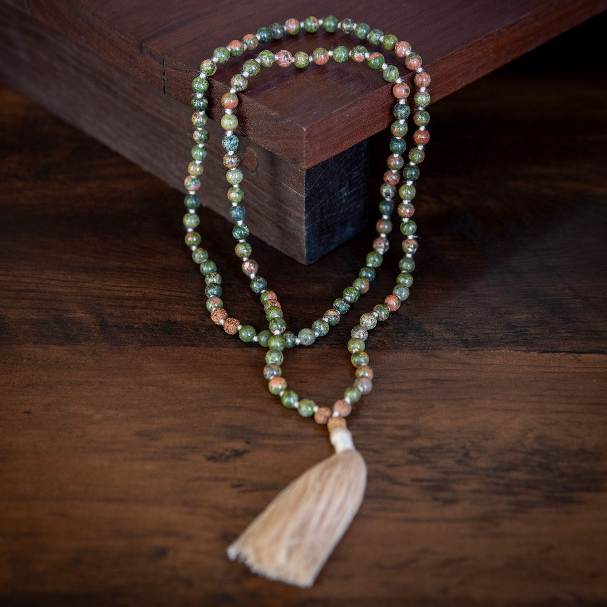 Handmade Prayer Beads: Unakite Mala、mySite、topwebapps