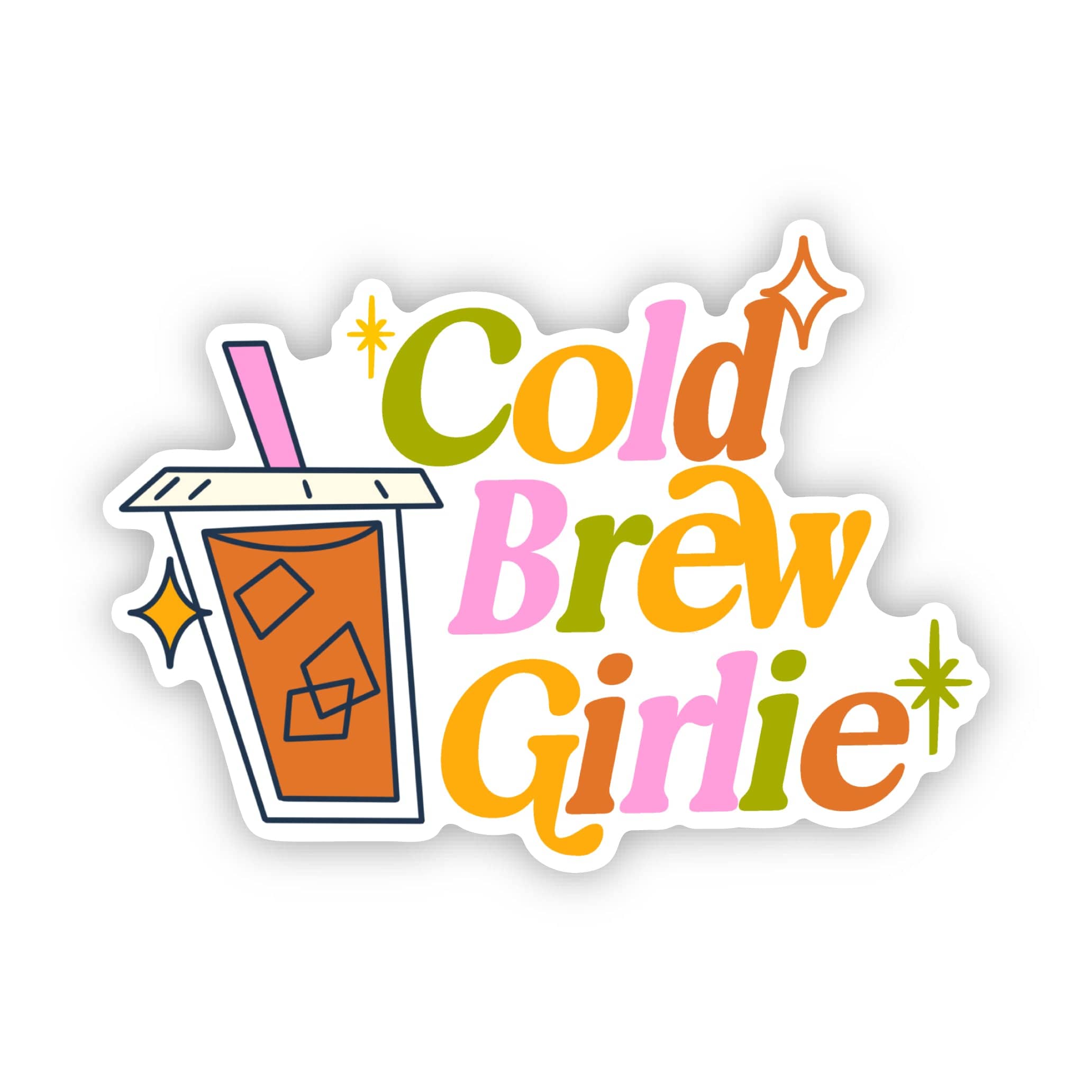  Cold Brew Girlie Coffee Sticker、mySite、elrpsem3k