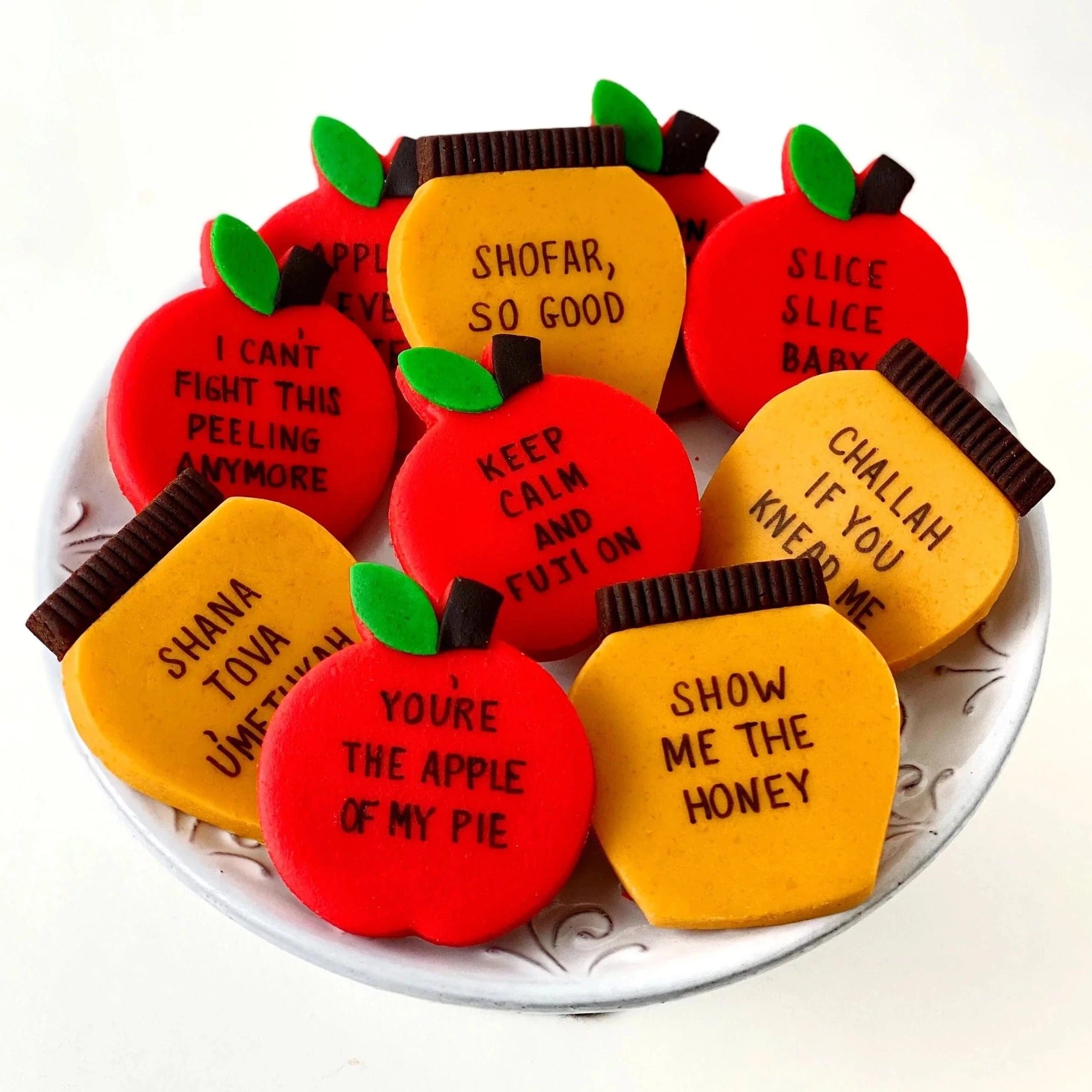Marzipan Rosh Hashanah Apples & Honey Conversation Tiles、mySite、topwebapps