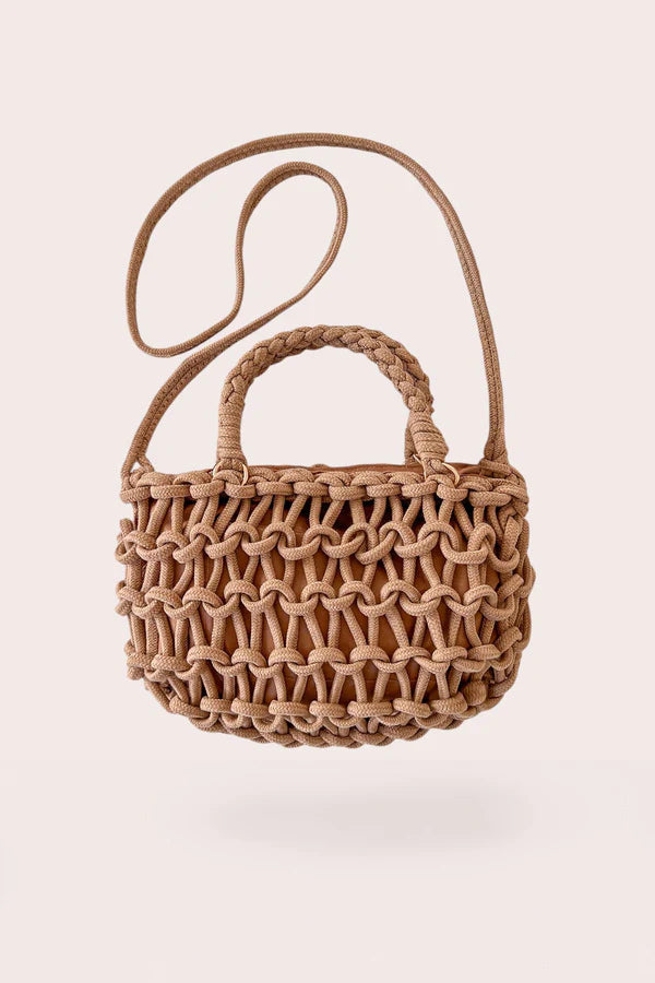 Debbie Katz Paris Crochet Bag, Tan、mySite、noshort