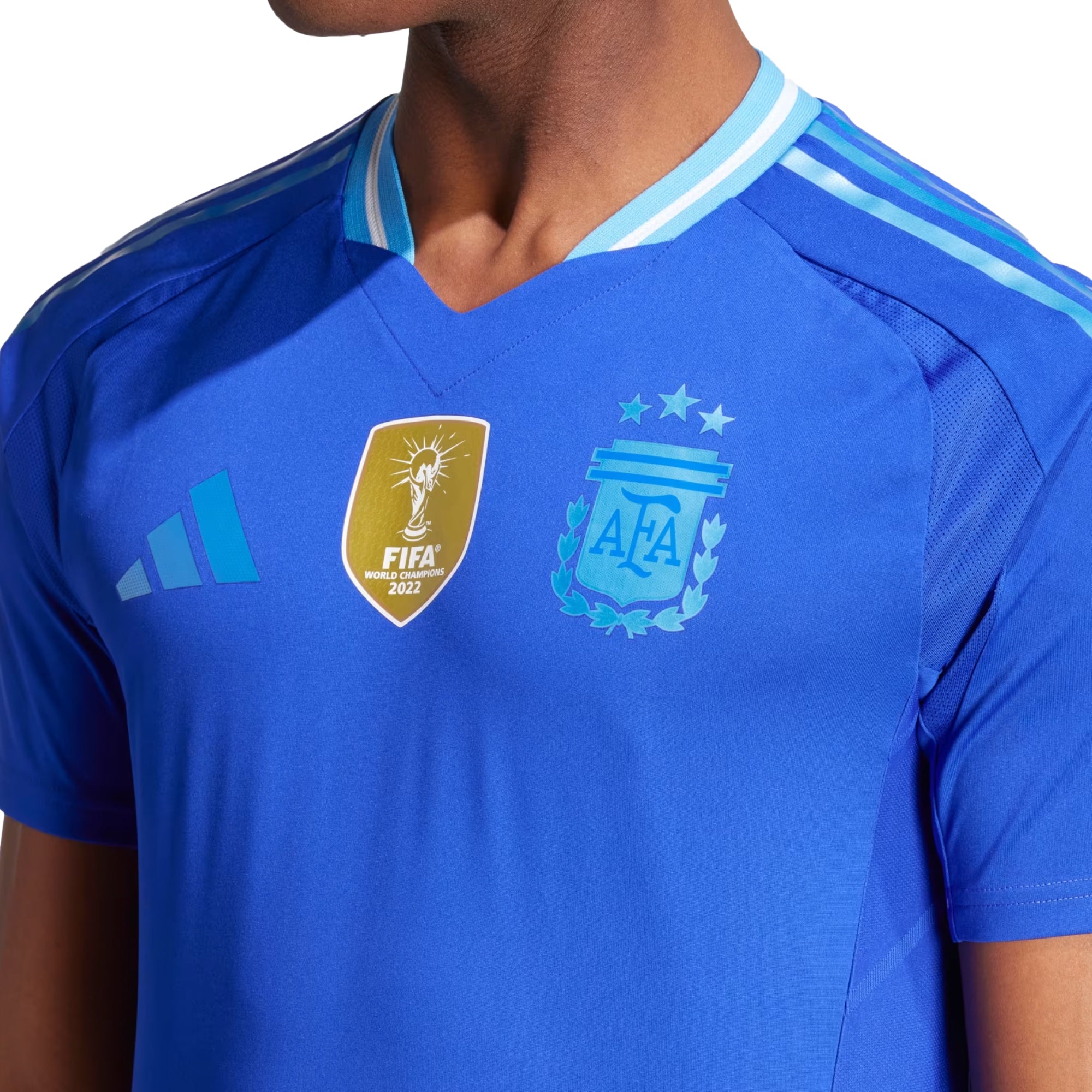 adidas Men's Argentina 2024/25 Authentic Away Jersey Lucid Blue/Blue Burst、mySite、noshort