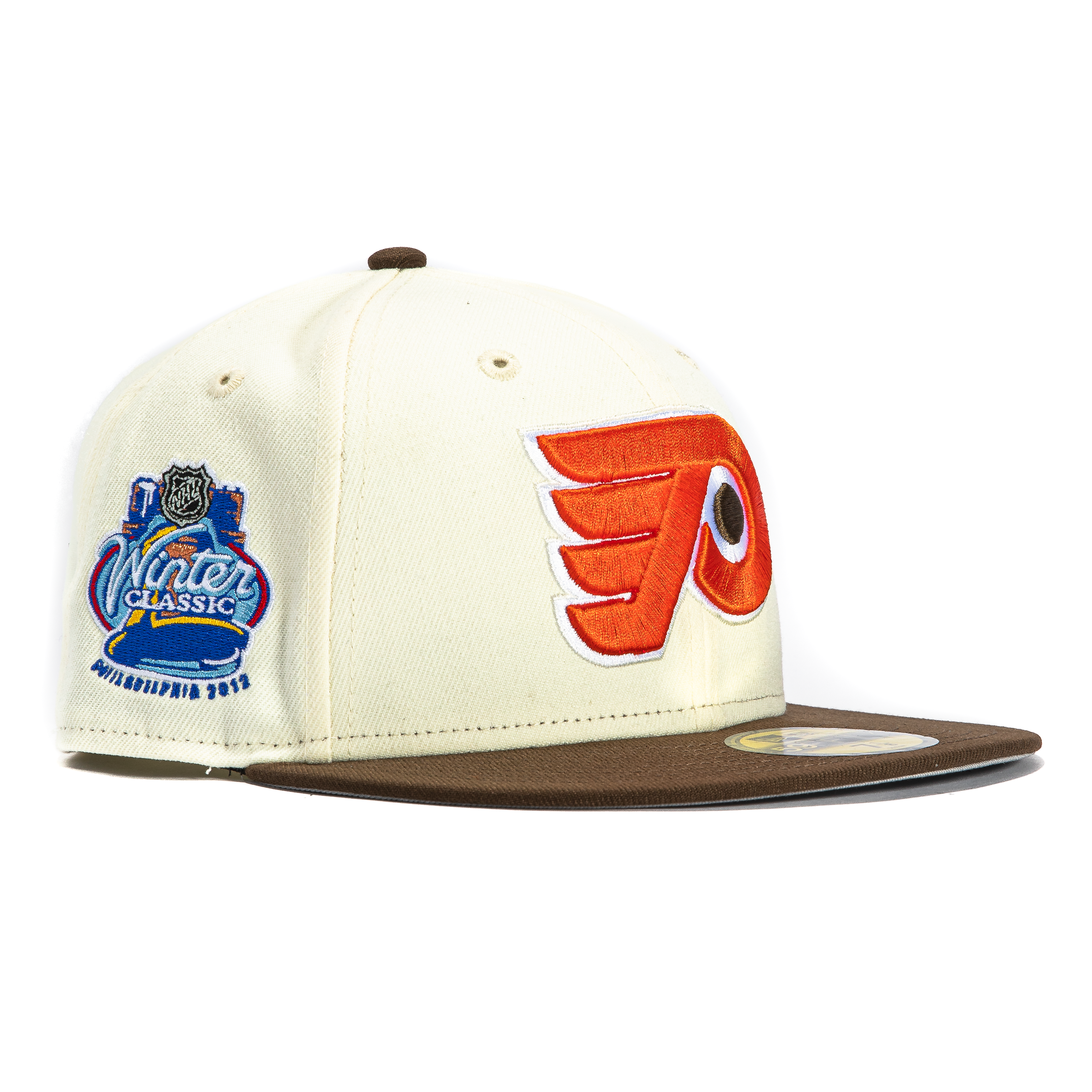 New Era 59Fifty Philadelphia Flyers 2012 Winter Classic Patch Hat - White, Brown, Orange、mySite、vikingsvslions