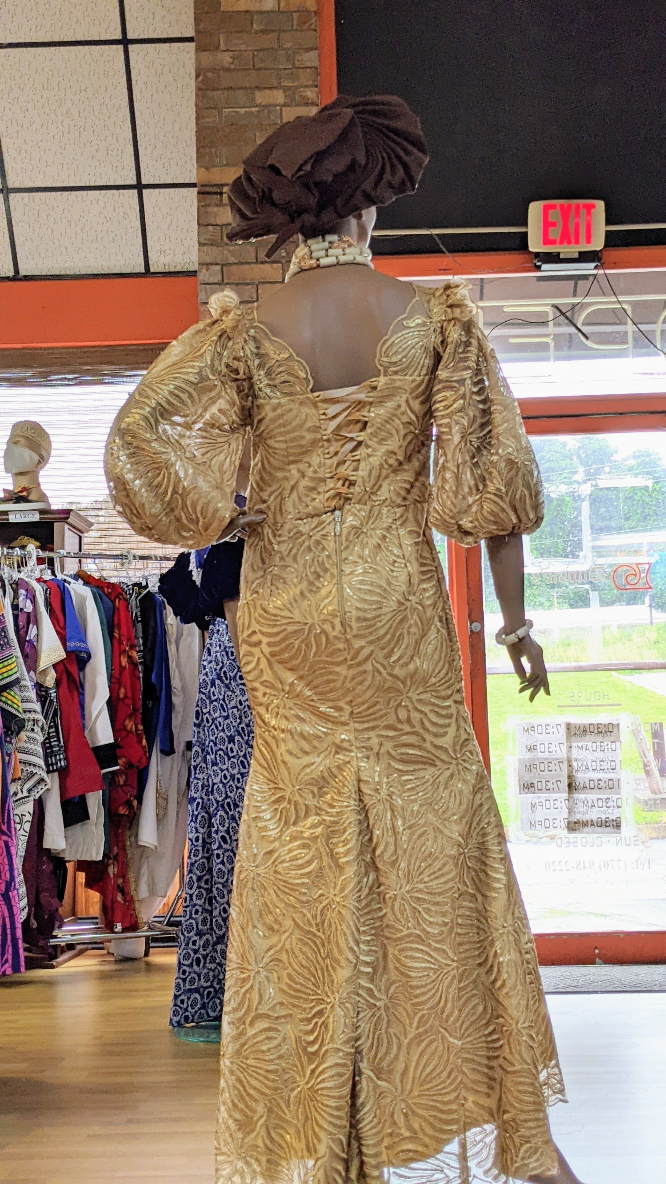 Dupsie's Ethereal Elegance Tan Gold African Lace Corset Dress DPXGRCD2、mySite、solidvoid