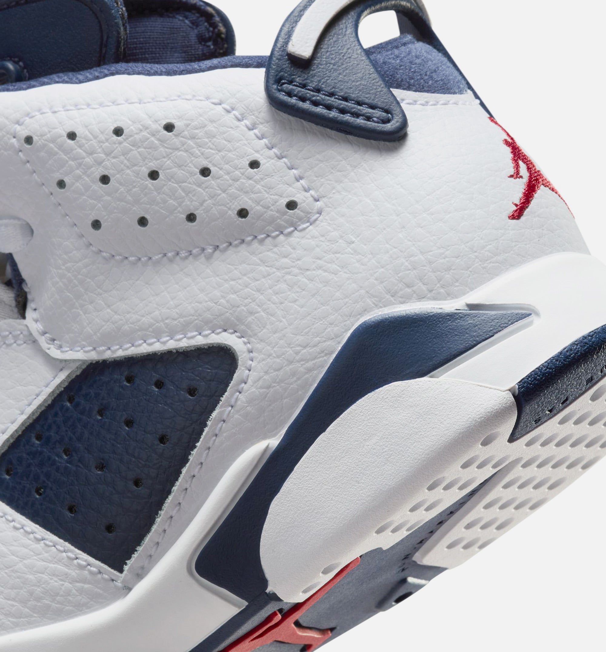 Air Jordan 6 Retro White and Midnight Navy Preschool Lifestyle Shoe - White/Varsity Red/Midnight Navy、mySite、dreamappss