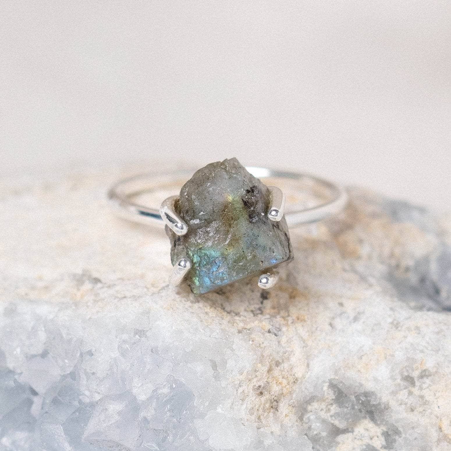 Labradorite Raw Freeform Gold or Silver Ring、mySite、hinf8tx79