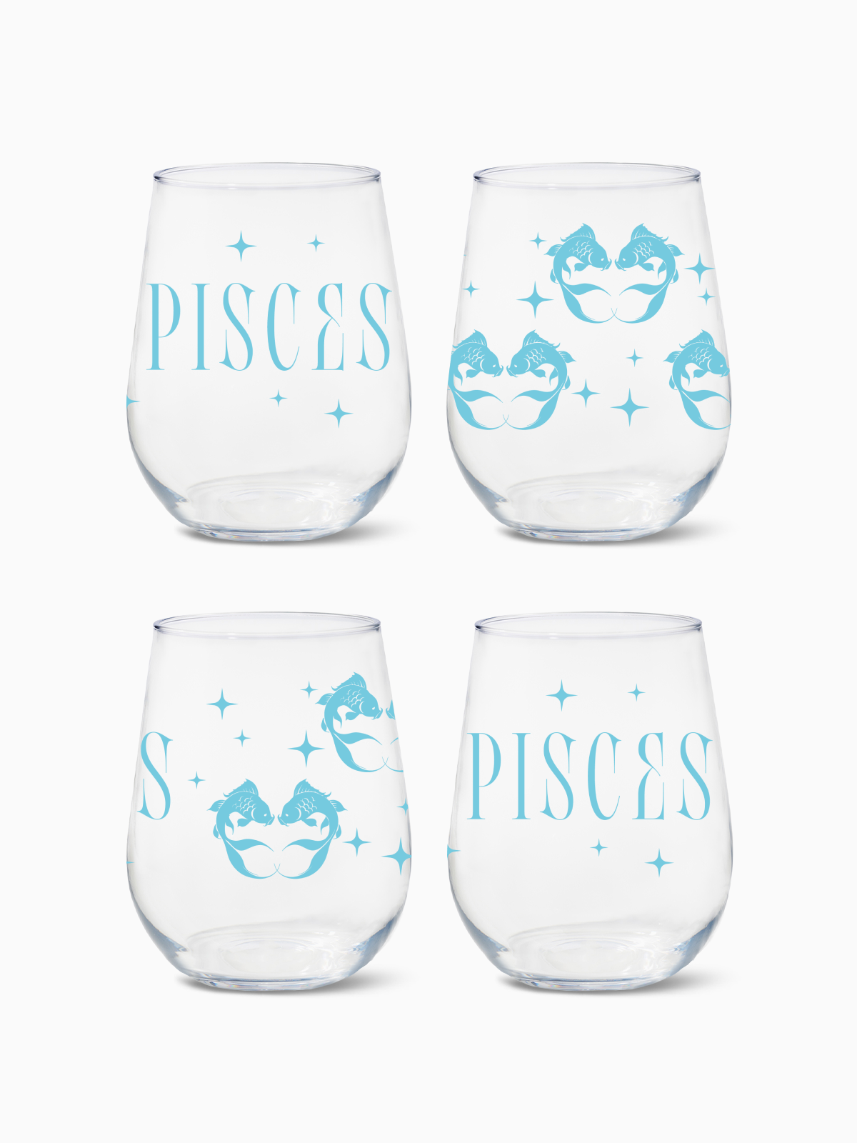 Pisces - RESERVE 16oz Stemless Wine Tritan Copolyester Glass、mySite、camillekostekn
