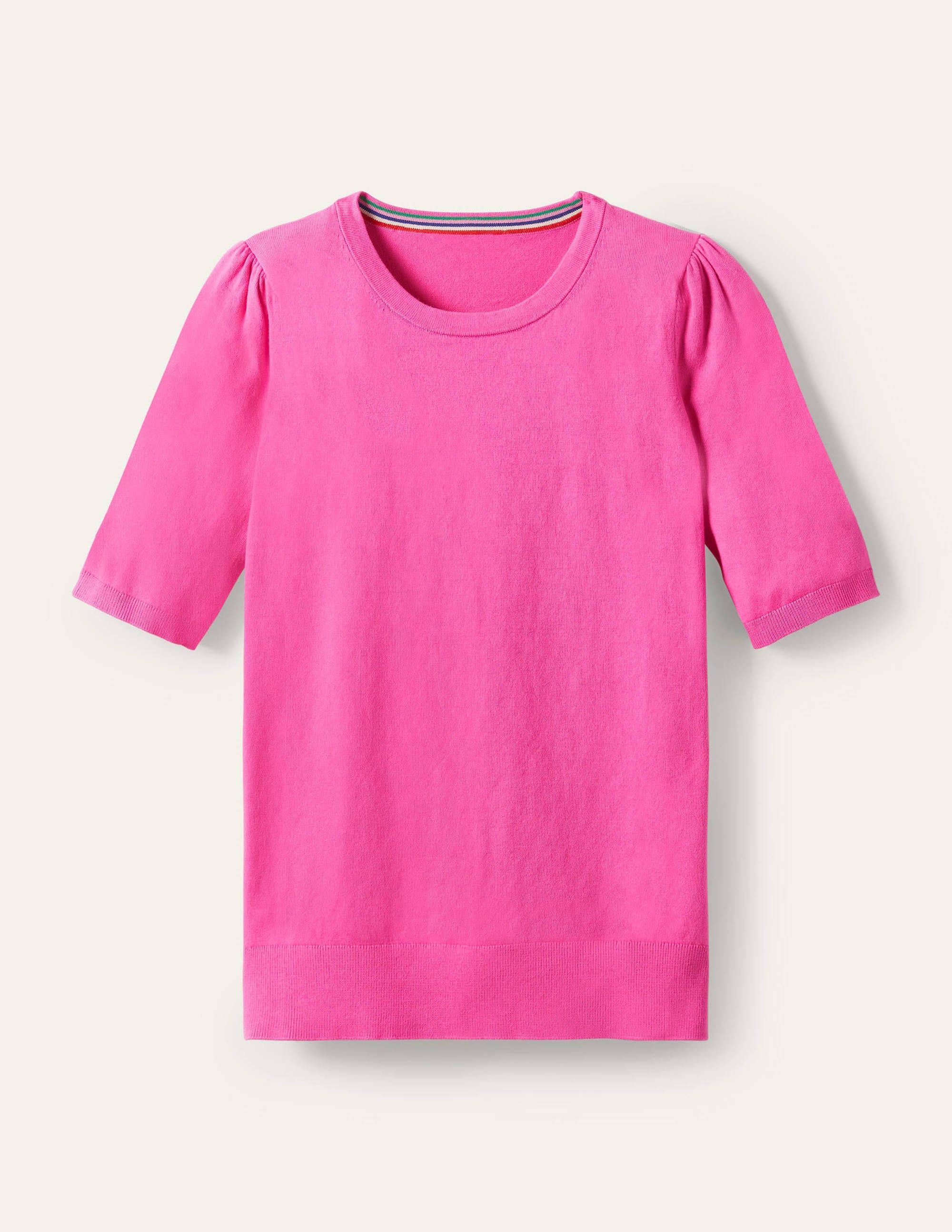  Cotton Crew Knitted Top-Candy Pink、mySite、ashleygrahame