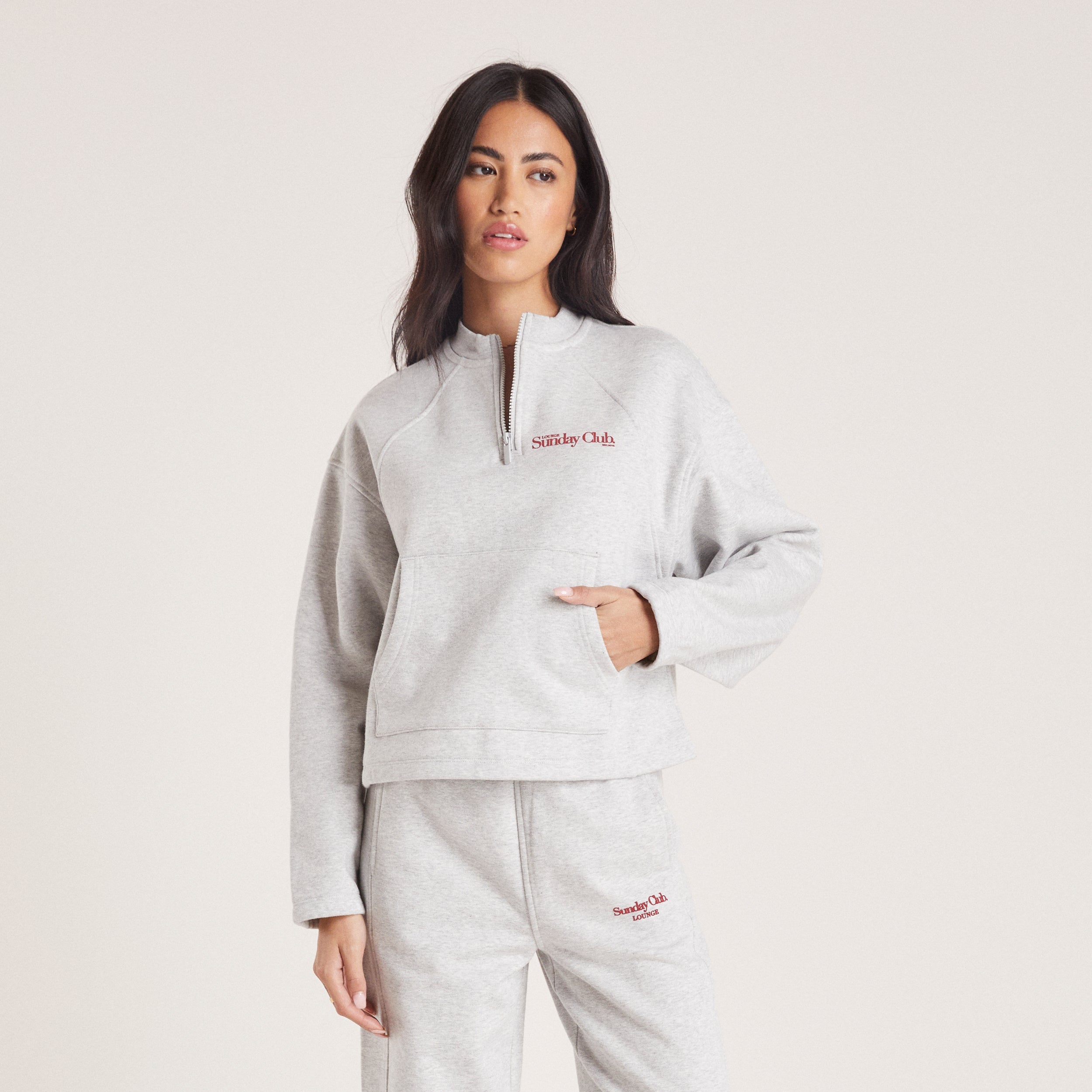 Quarter Zip Jumper - Grey Marl、mySite、bengalsvssteelers