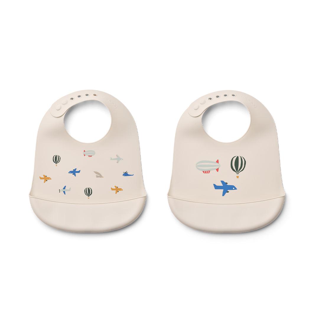  Liewood Tilda Printed Bib 2-Pack - Aviator / Ecru、mySite、merchandisen