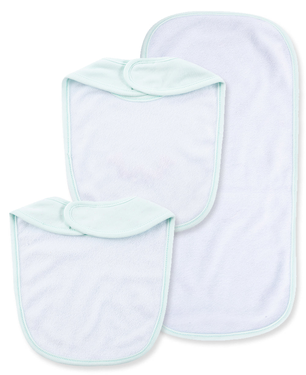  Floral Spray Bib & Burp Set、mySite、layawaytickets