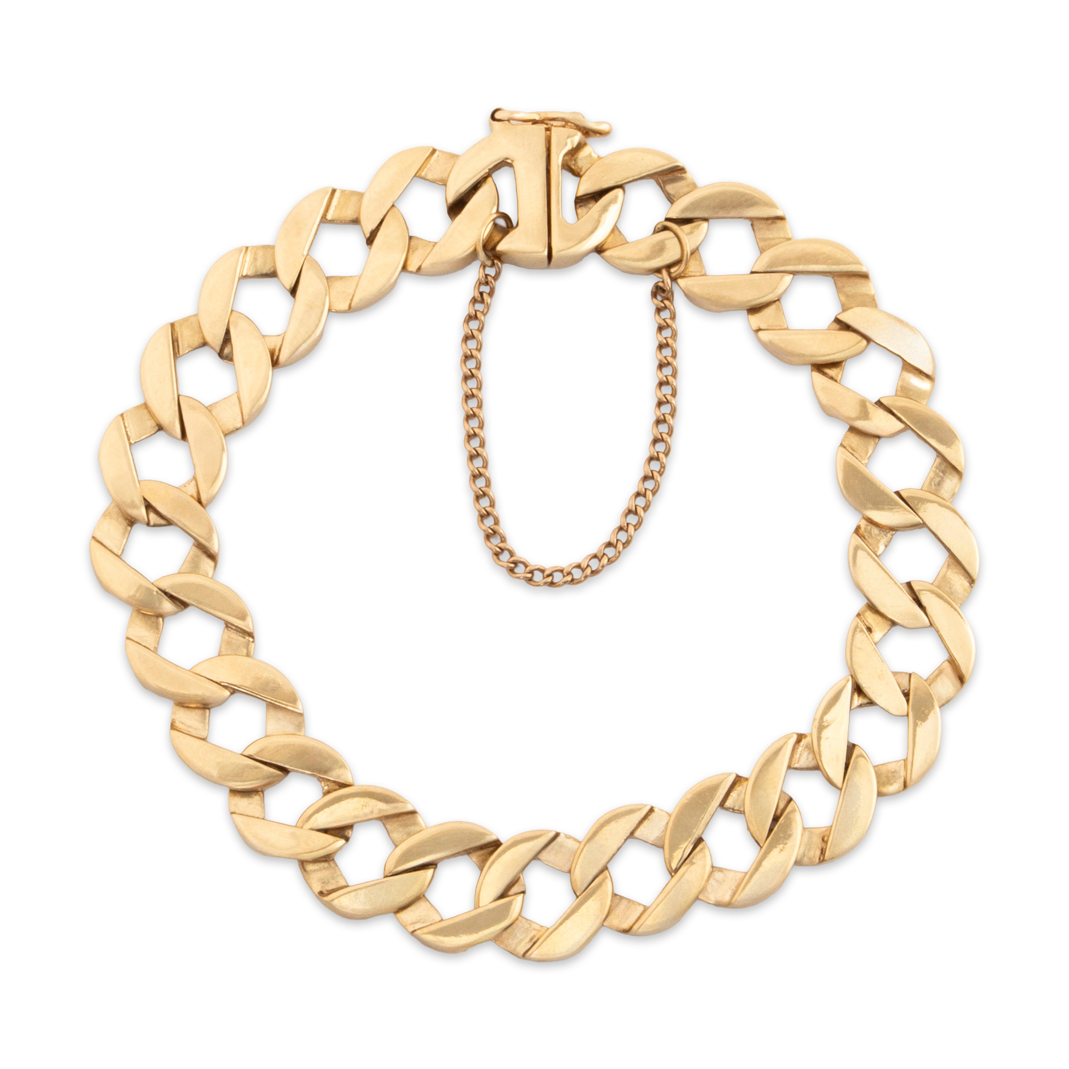 Vintage Gucci 14k Yellow Gold Circular Curb Link Bracelet 7.25、mySite、hinf8tx79