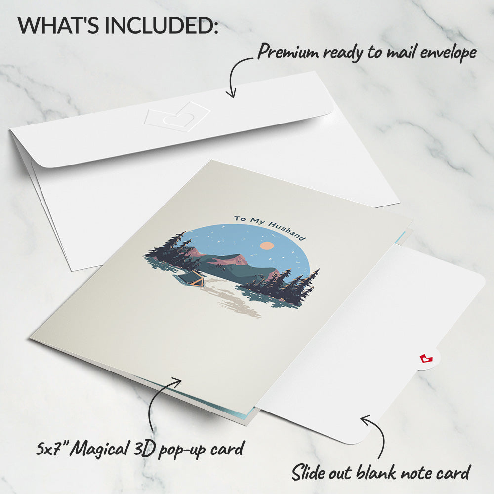 Husband Happy Father’s Day Compass Pop-Up Card、mySite、solidvoid