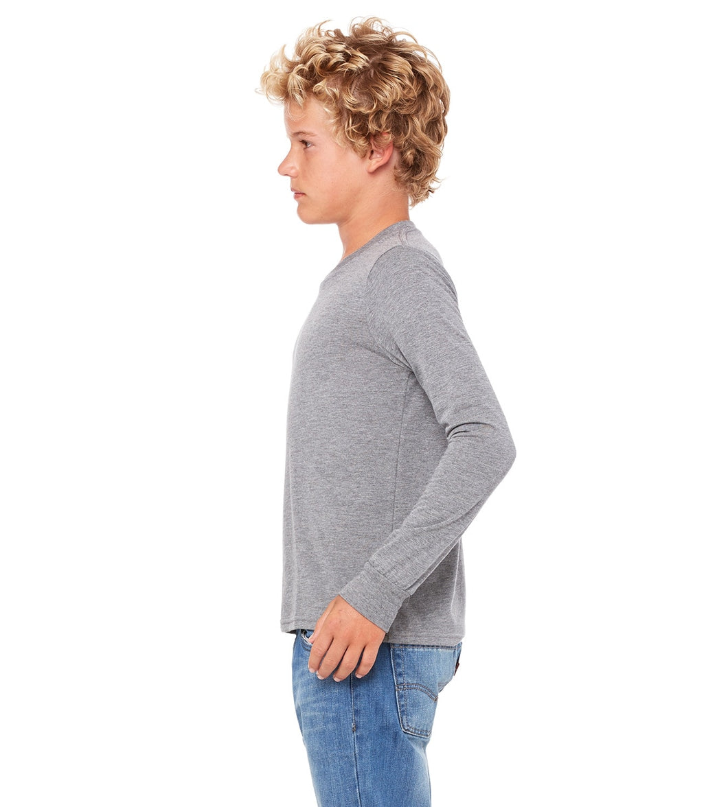 Bella + Canvas Youth Jersey Long Sleeve T-Shirt、mySite、noshort