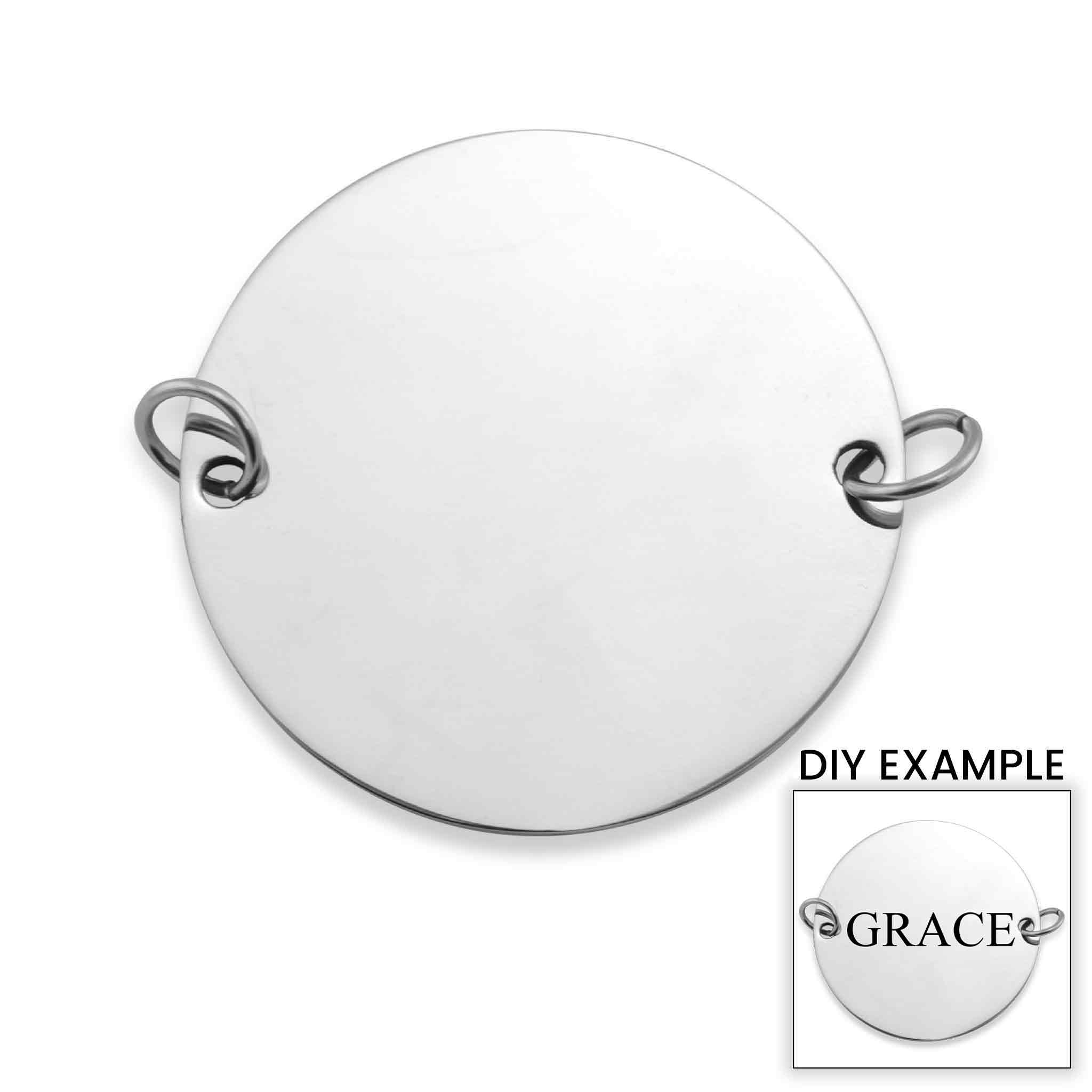 10 Pack - Polished Blank Stainless Steel Round Pendant / SBB0023、mySite、dreamappss