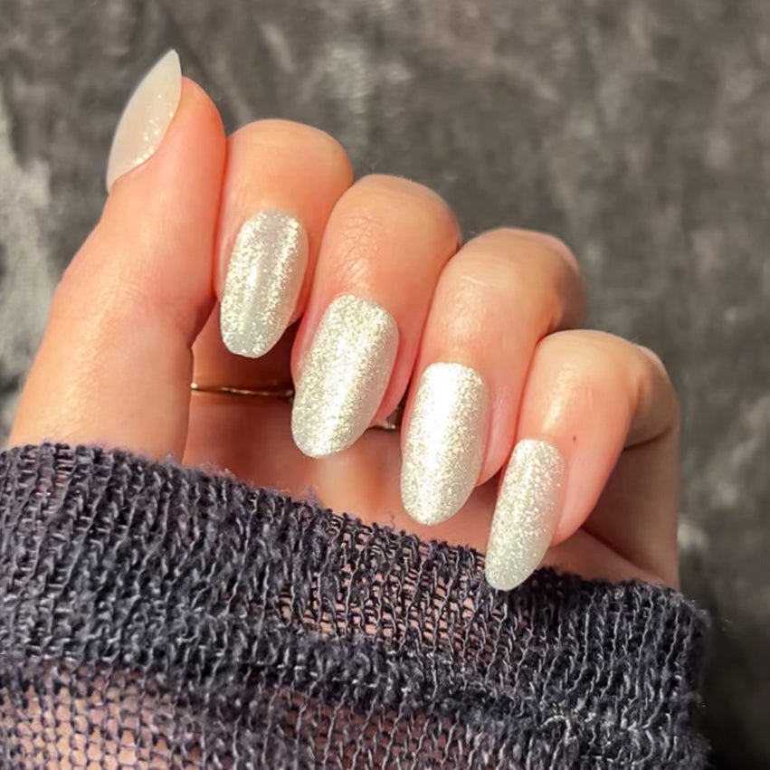 Platinum Velvet - Press-On | Medium | Oval、mySite、solidvoid