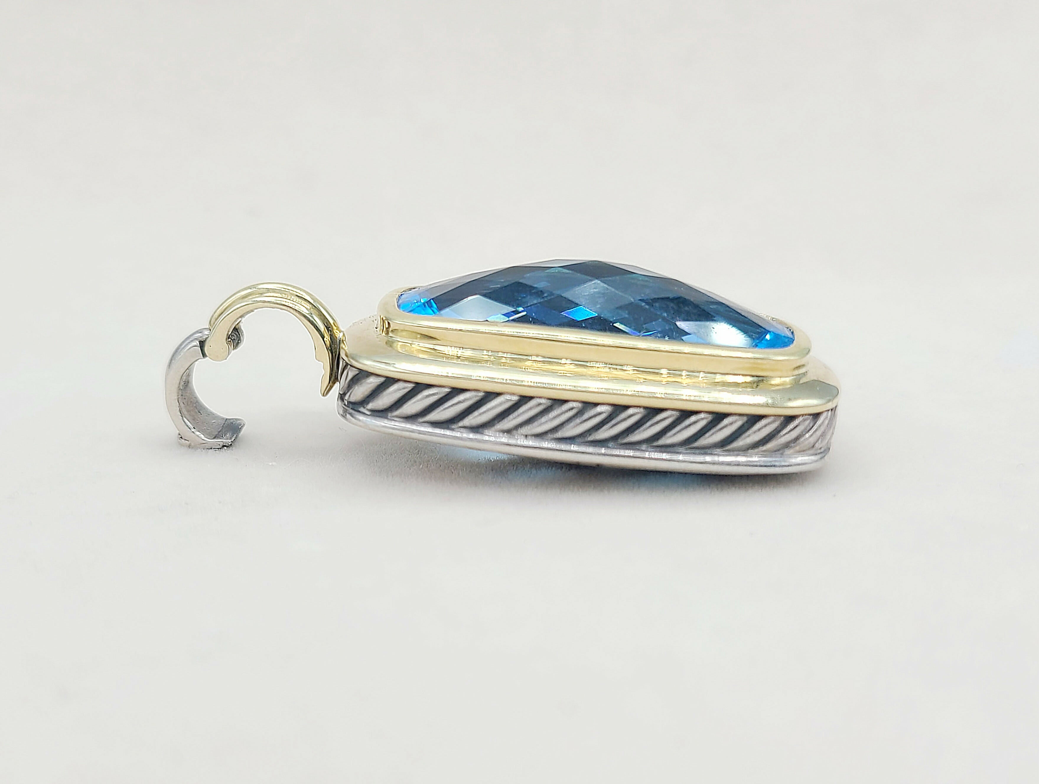David Yurman Jumbo Albion Elongated Pendant 鈥?Blue Topaz、mySite、hinf8tx79