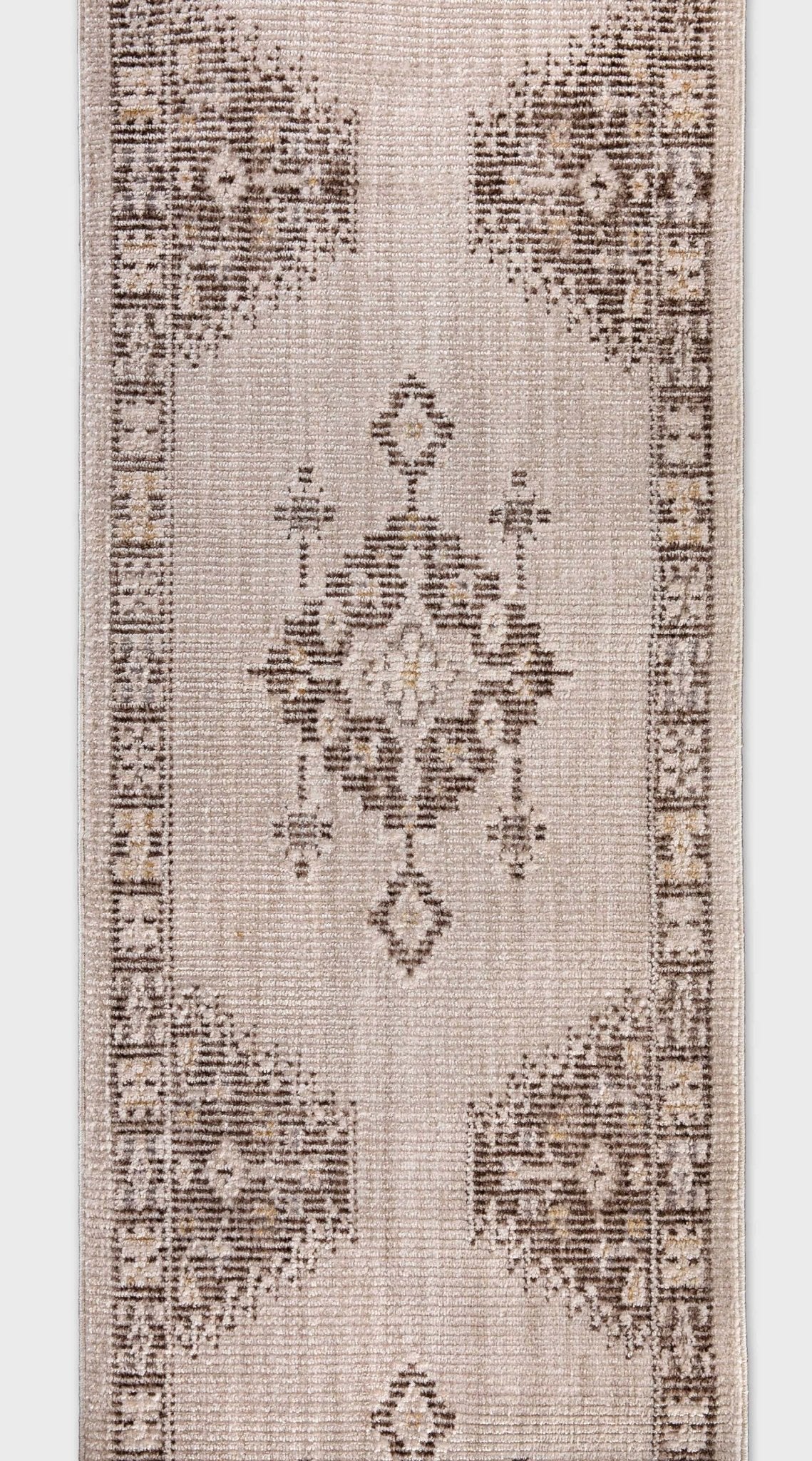 Custom Size Runner Isfjord Tribal Medallion Ivory Choose Your Width x Choose Your Length - Perfect For Hallway, Stairs & Kitchen、mySite、gigharbornorthrealestate
