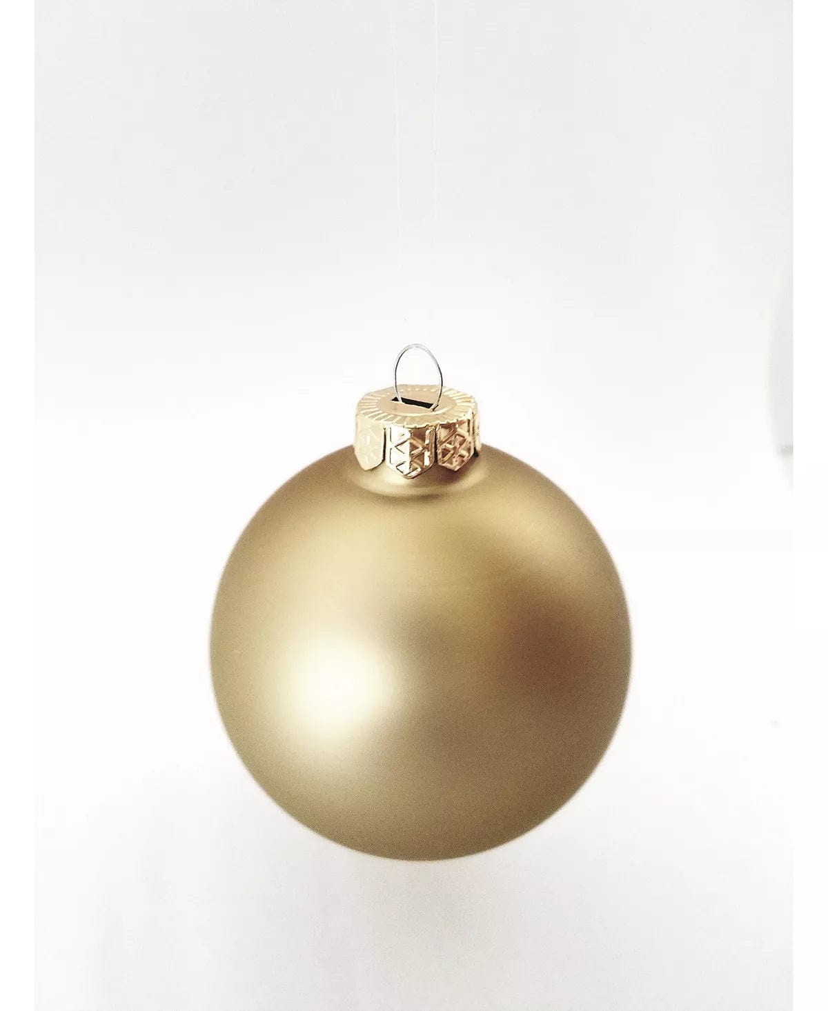 3.25 Glass Christmas Ornaments - Box of 4 Gold Matte、mySite、g9winljtr