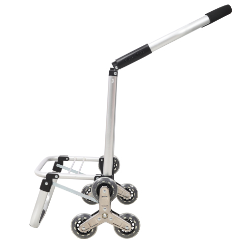 Shopping Stair Trolley with Wheels,Trolley Black Foldable Shopping Cart,Removable Shopping Oxford Waterproof Bag,Stainless Steel Triangular Wheels, Black、、eastwooduniform