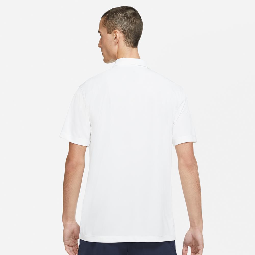 Nike Men's DriFit Solid Polo - White/Black