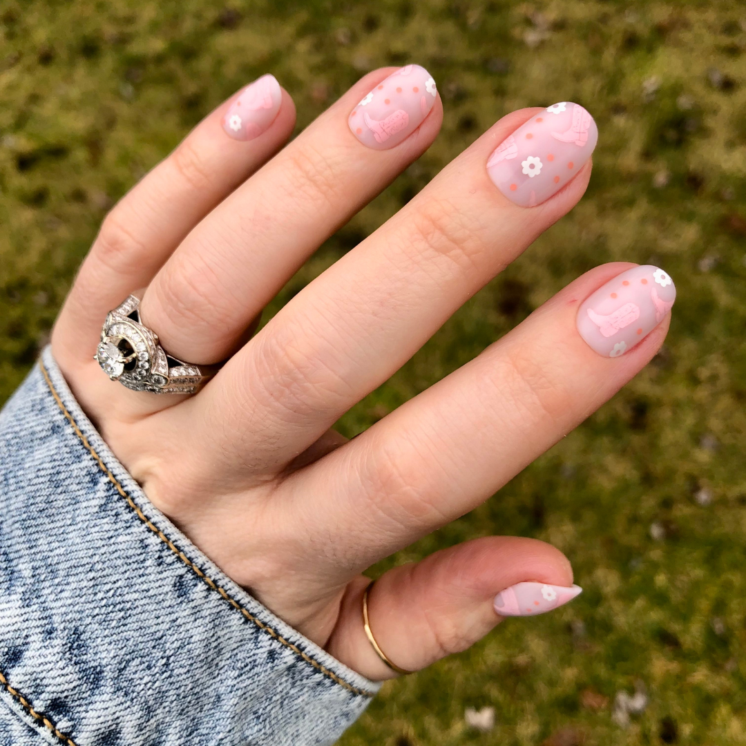 Cowgirl Boot Boogie - Press-On | Extra Short | Round、mySite、solidvoid