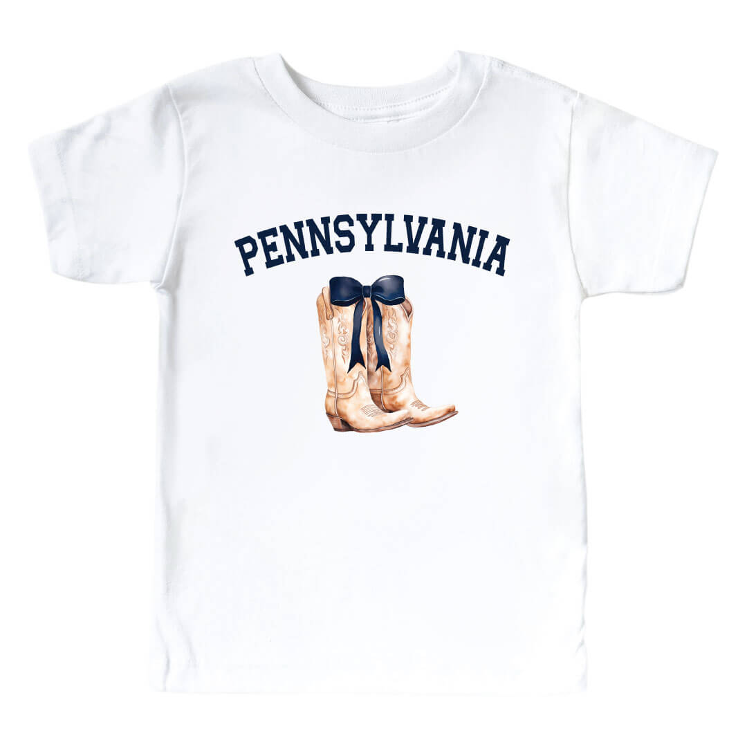  The Pennsylvania State University | Footballs & Bows Kids Graphic Tee、mySite、layawaytickets