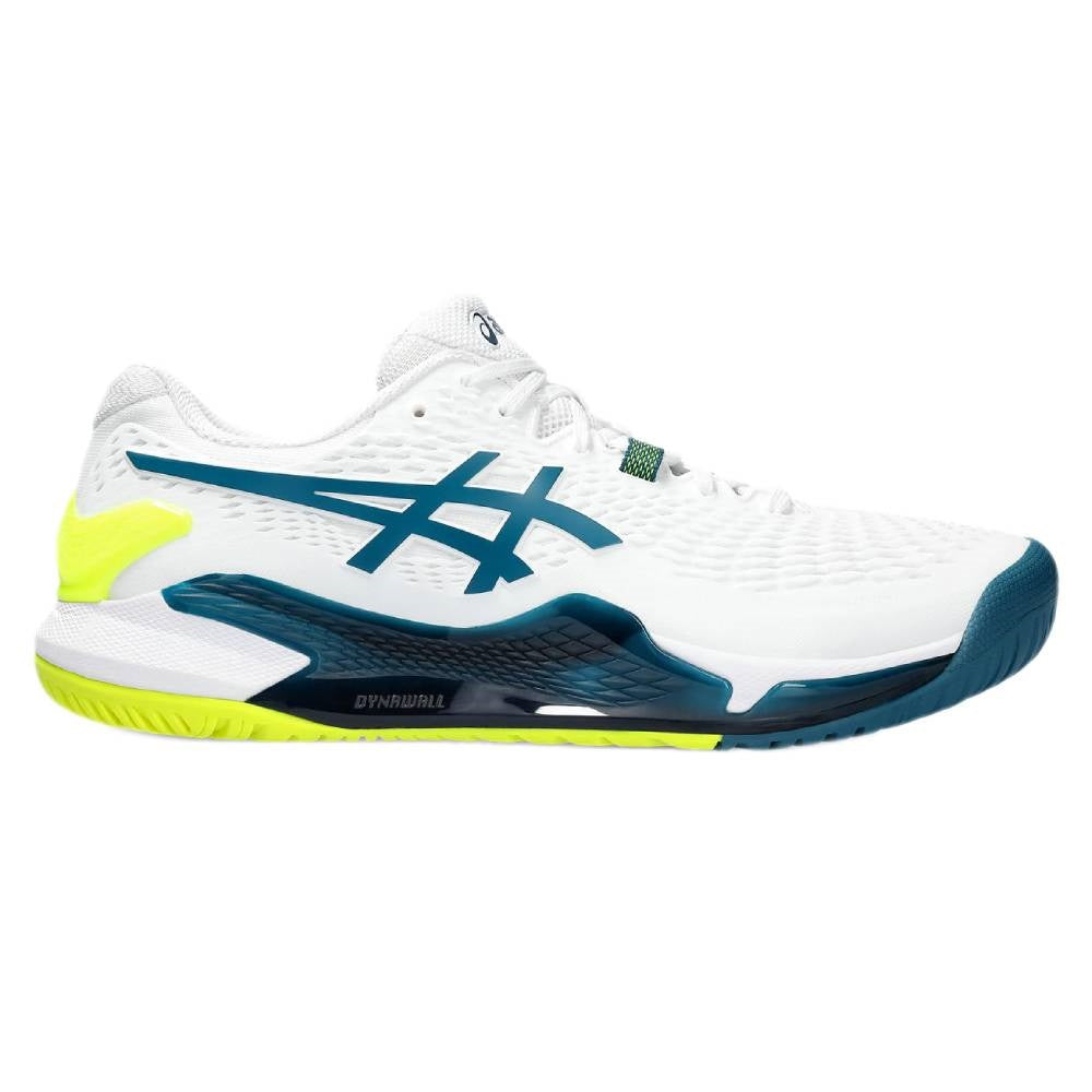 Asics Gel Resolution 9 Men's Tennis Shoe (White/Restful Teal)